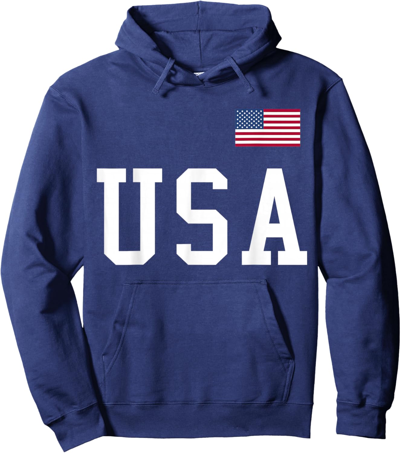 USA Women Men Kids American Flag Patriotic 4th of July Hoodie - Hoodie | Navy