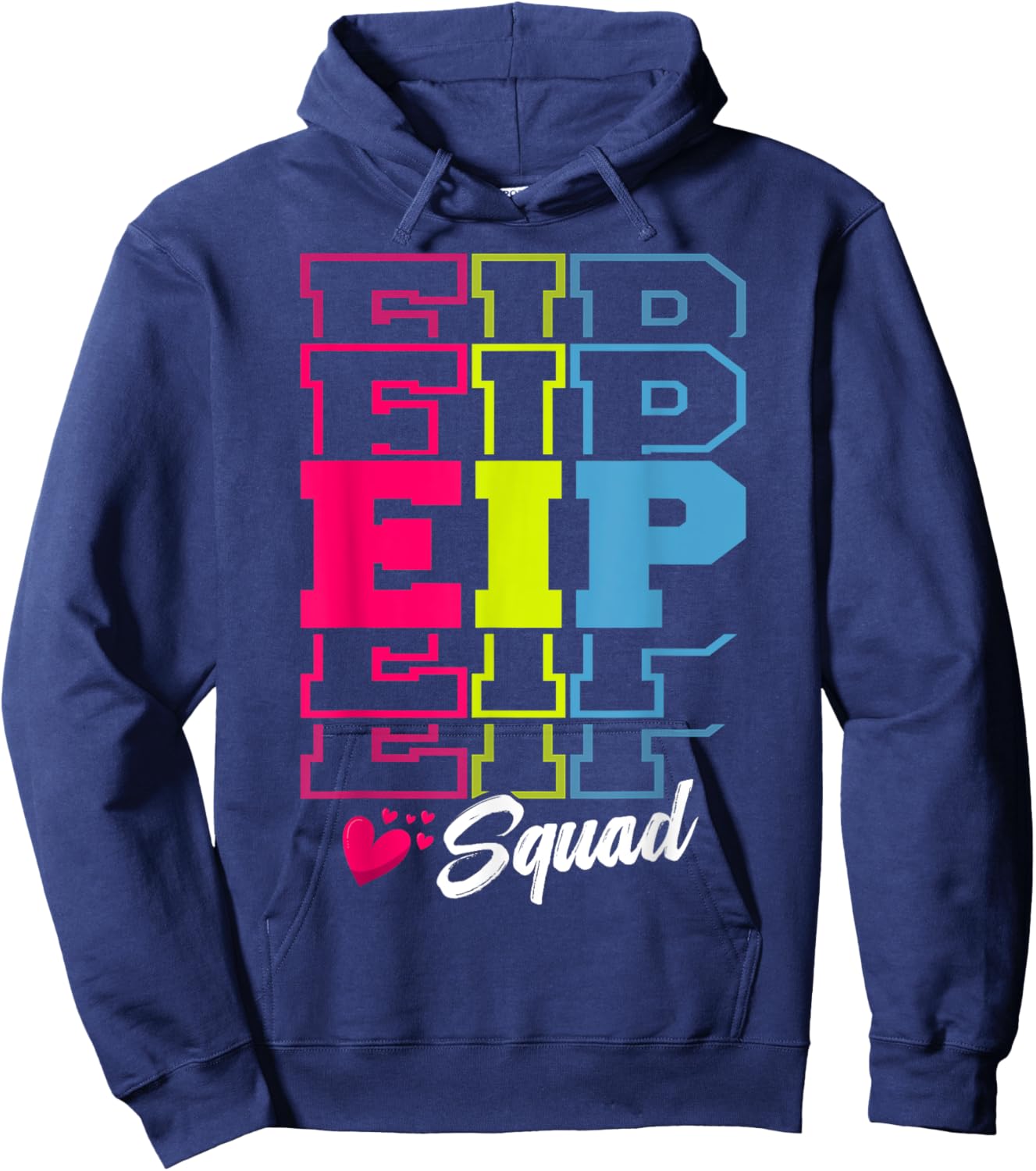 Retro EIP Squad Early Intervention Program EIP Teacher Hoodie - Hoodie | Navy
