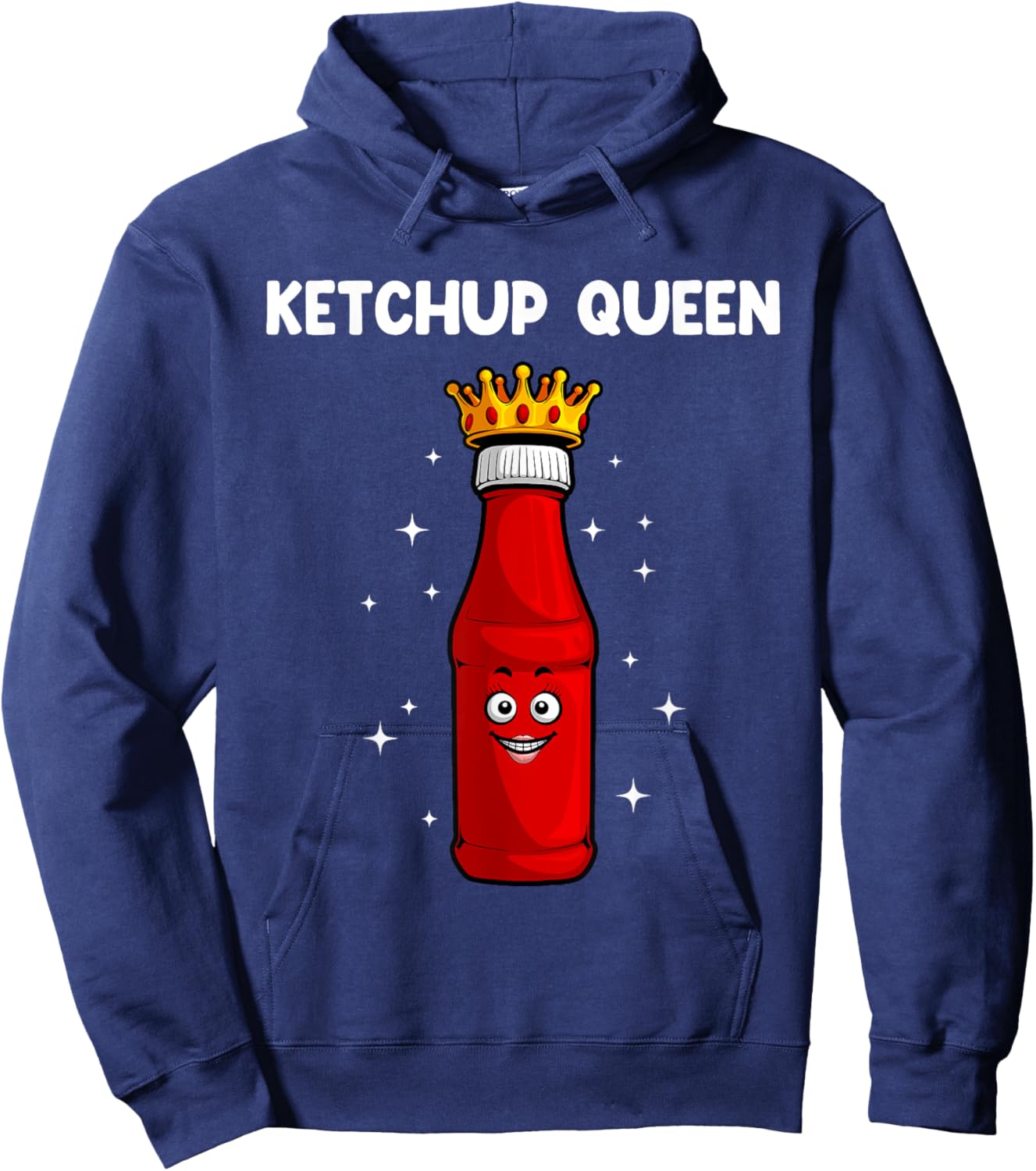 Cool Ketchup Queen Art Girls Tomato Ketchup Lover Hoodie - Hoodie | Navy