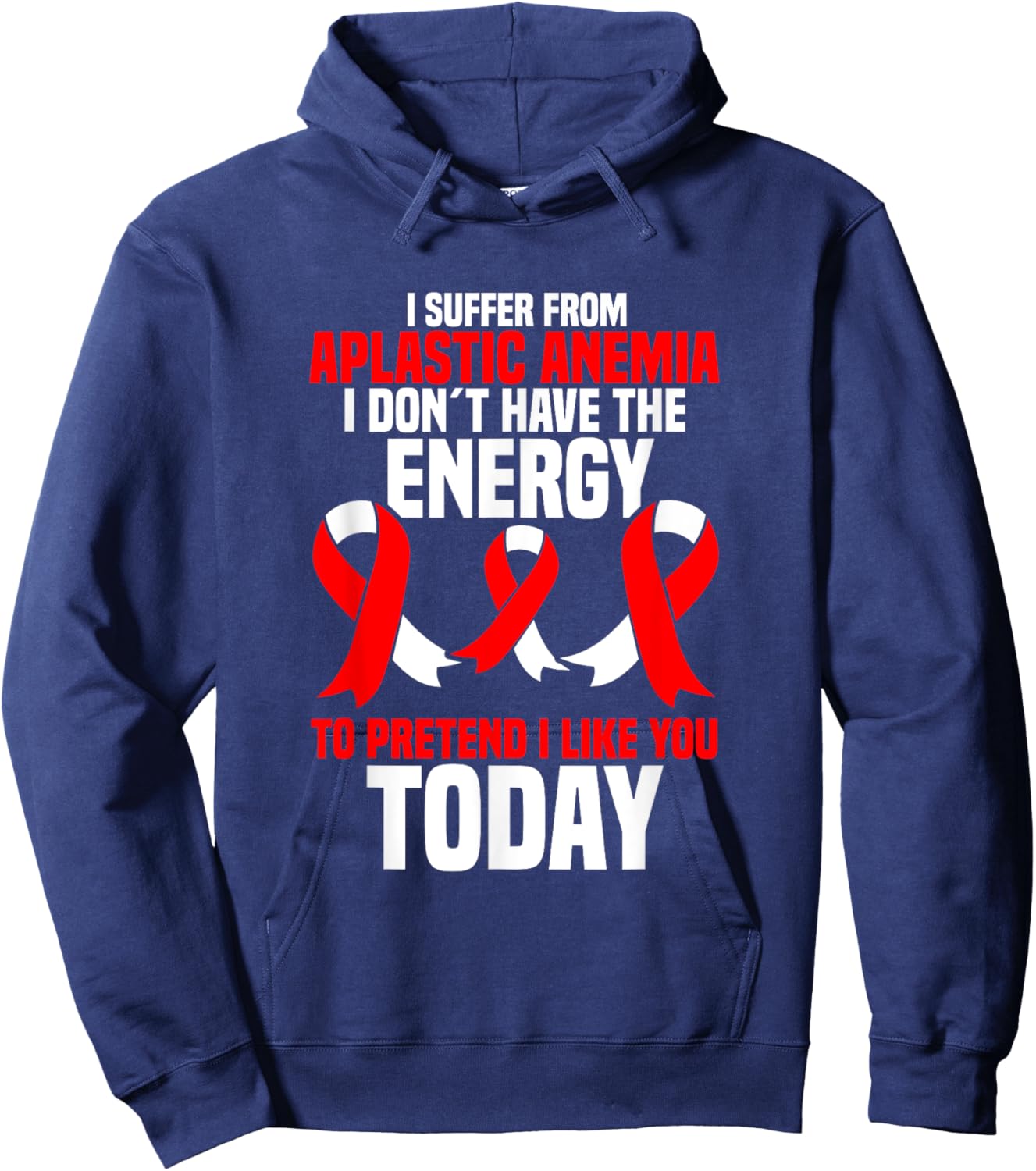 Anemia Survivor Awareness Product Aplastic Anemia Warrior Hoodie - Hoodie | Navy