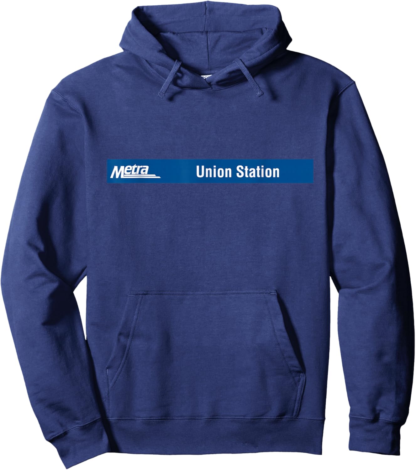 Union Station Metra Sign Hoodie - Hoodie | Navy