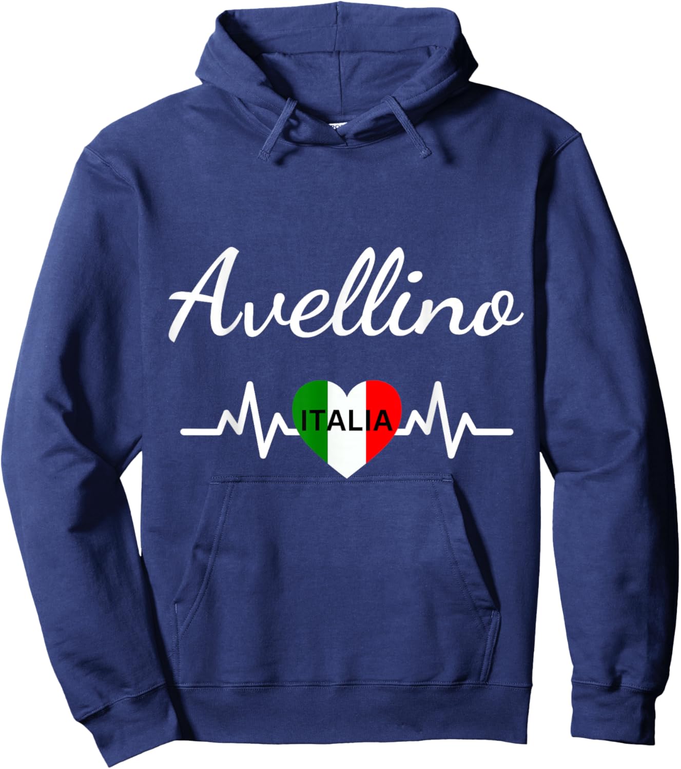 Avellino Italy Flag Italia Souvenir Matching Italian Hoodie - Hoodie | Navy