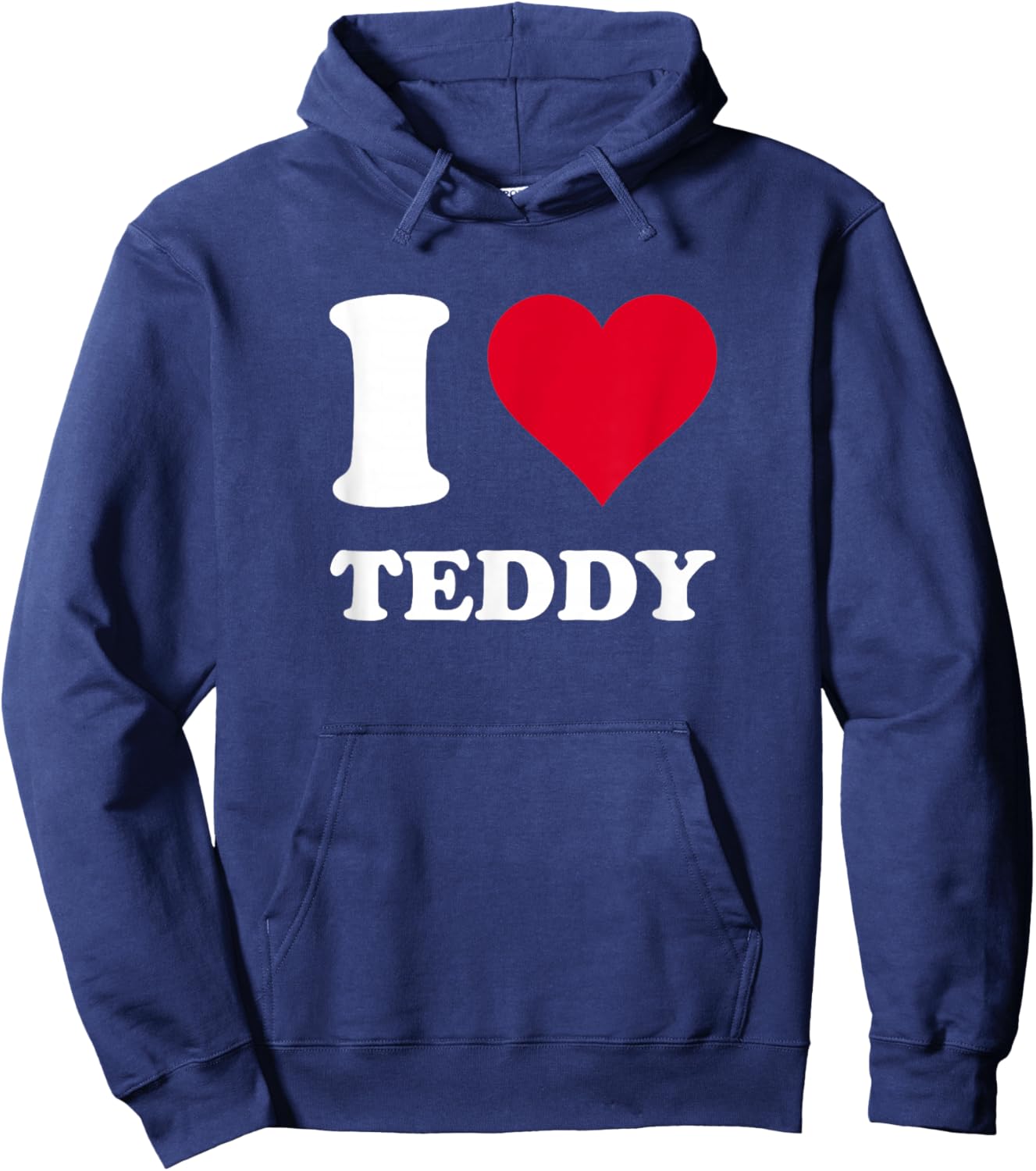 Red Heart I Love Teddy Hoodie - Hoodie | Navy