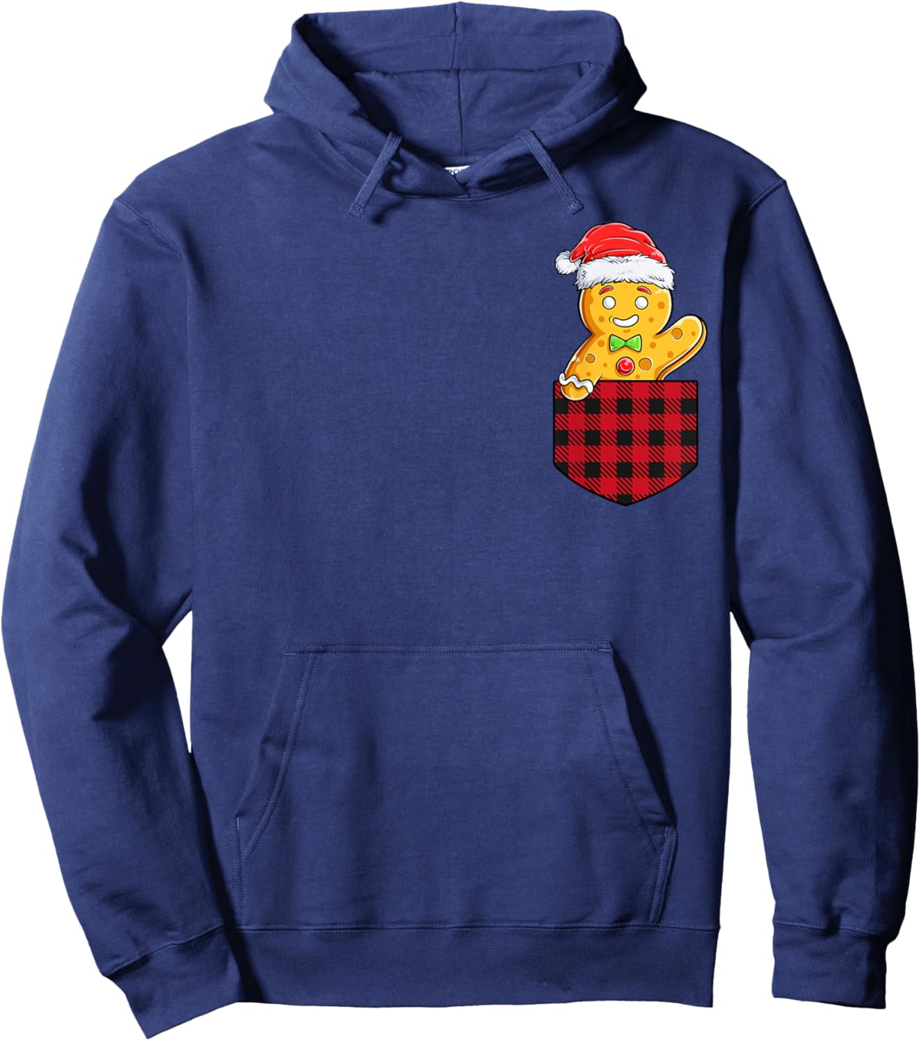 Gingerbread Man In Pocket Funny Christmas Cookie Baker Xmas Hoodie - Hoodie | Navy