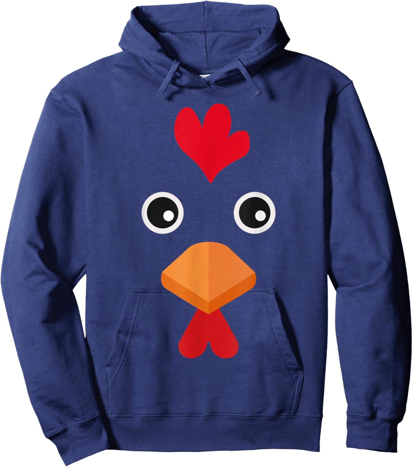 Chicken Halloween Costume Toddler Girls Kids Chicken Face Hoodie - Hoodie | Navy