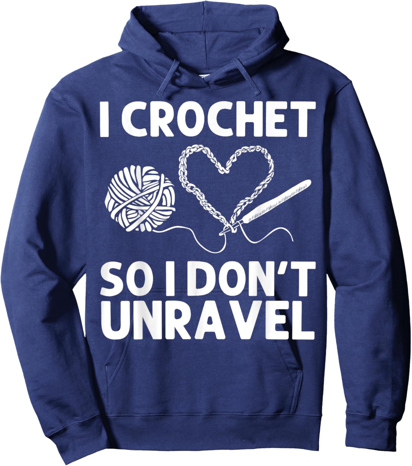 Funny Crochet Art Women Crocheting Lovers Crocheter Hoodie - Hoodie | Navy