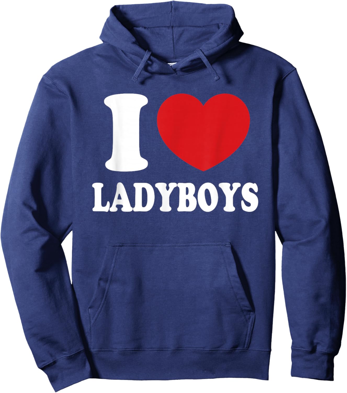 I Heart Love Ladyboys Funny Asia Lover Thailand Ladyboy Hoodie - Hoodie | Navy
