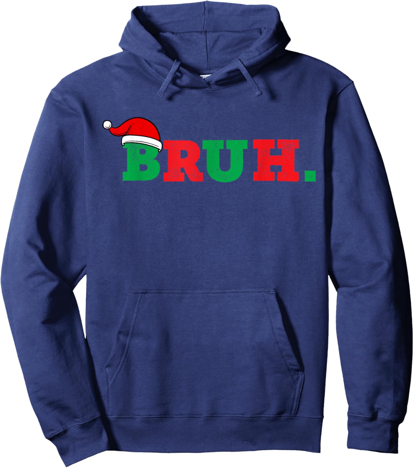 Bruh Funny Saying Bro Teens Boys Kids Christmas Pajamas Xmas Hoodie - Hoodie | Navy