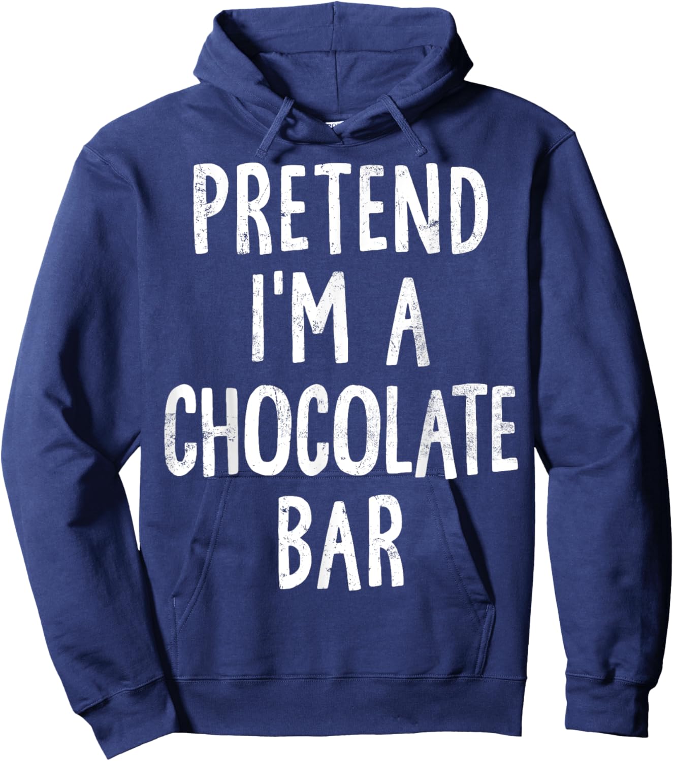 Pretend I'm A Chocolate Bar Lazy Easy Halloween Costume Hoodie - Hoodie | Navy