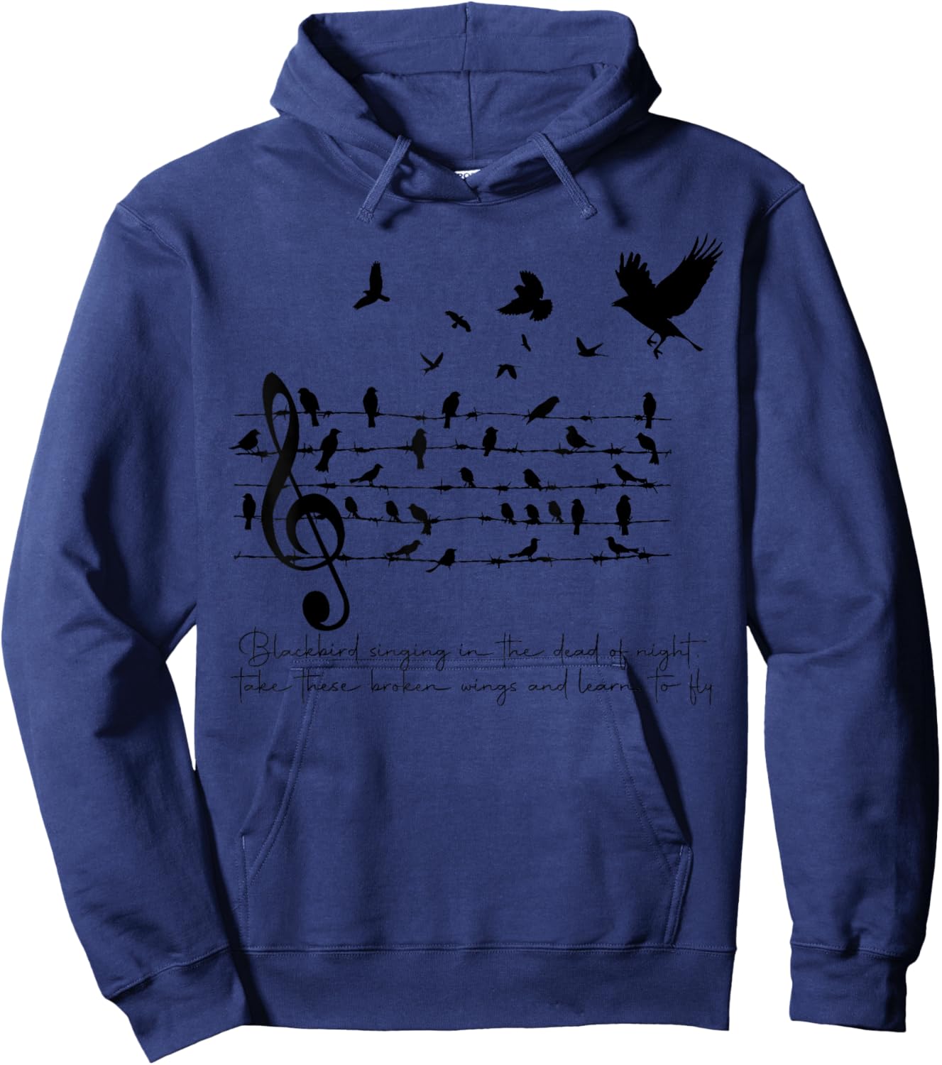 Blackbird Singing In the Dead of Night. Hoodie - Hoodie | Navy