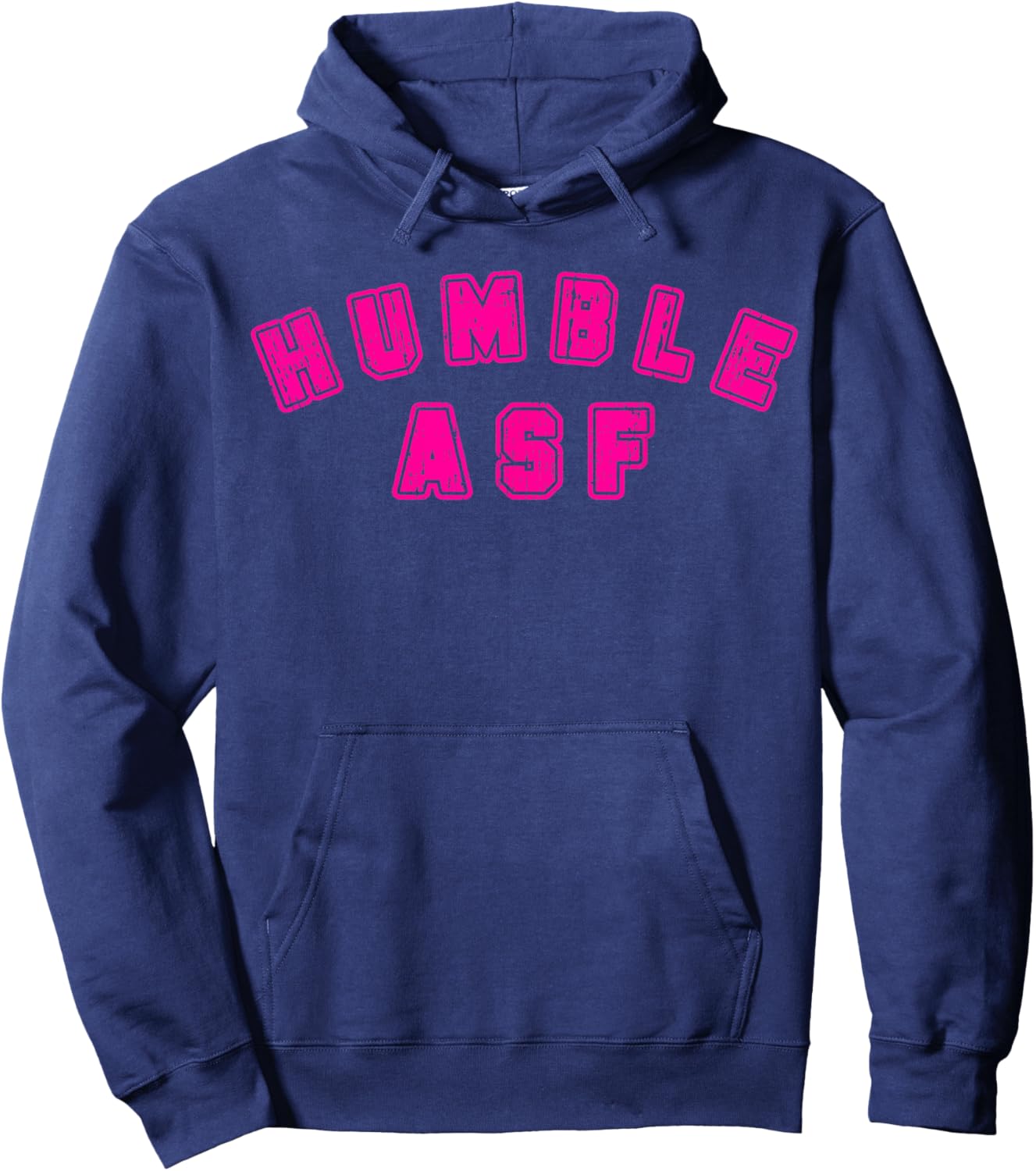 Funny Sarcastic Saying Vintage Varsity Humble Asf Hoodie - Hoodie | Navy