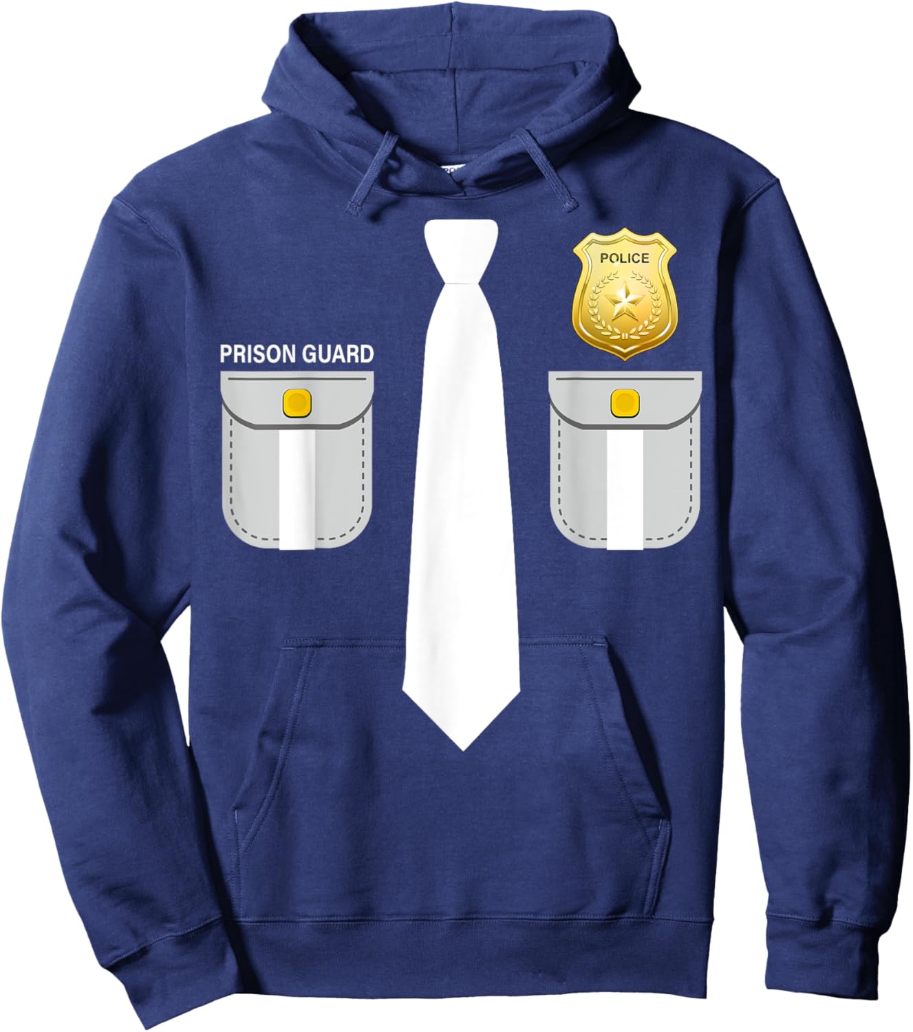 USA Prison Guard Costume Correctional Guard Uniform Hoodie - Hoodie | Navy