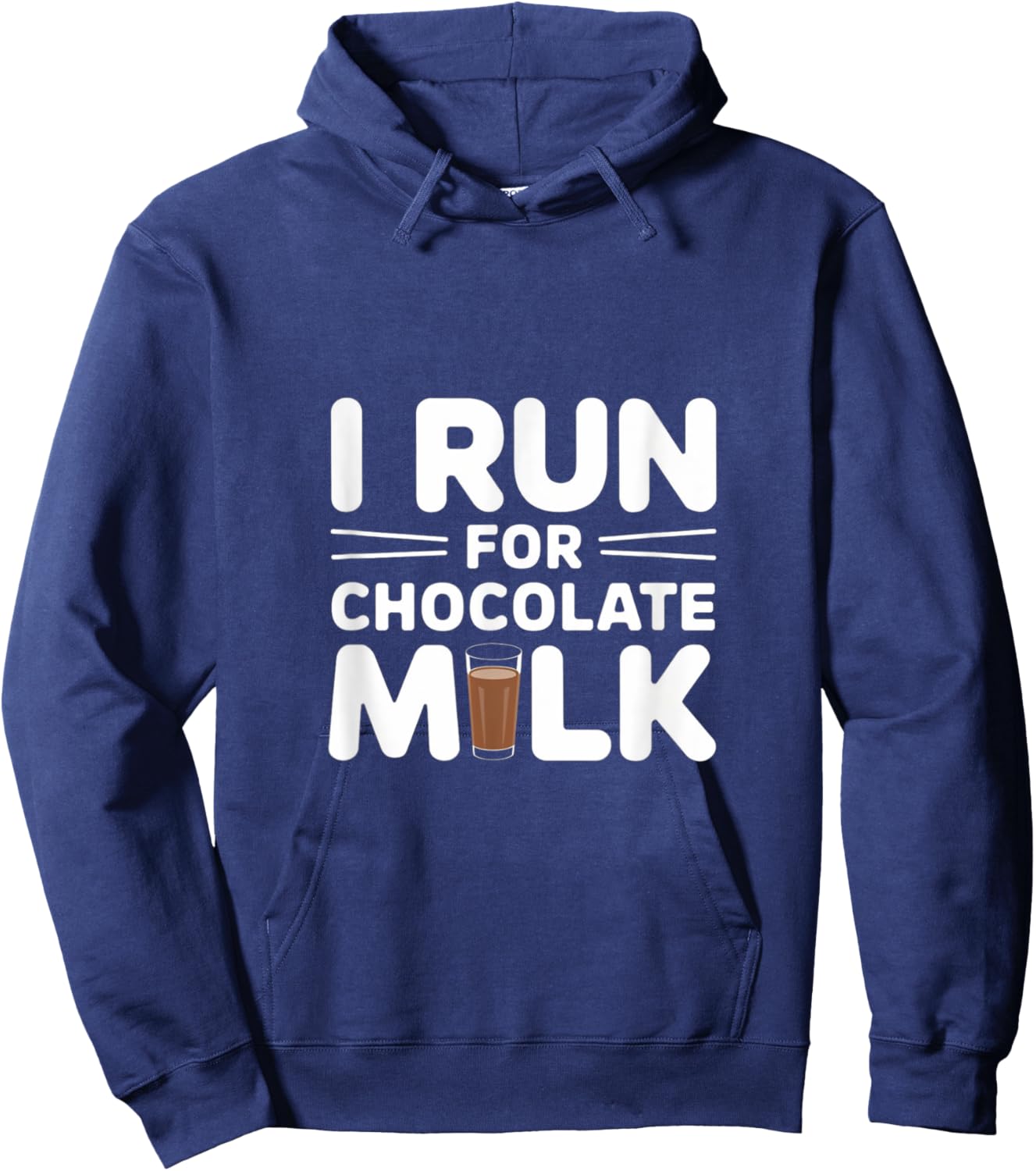 I Run for Chocolate Milk Running Hoodie - Hoodie | Navy
