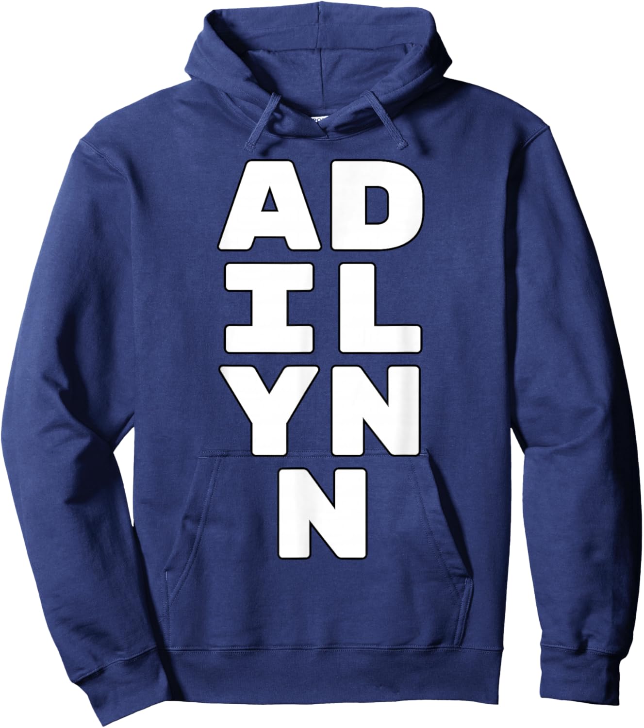 ADILYNN Personalized Retro Girls Custom ADILYNN Name Hoodie - Hoodie | Navy