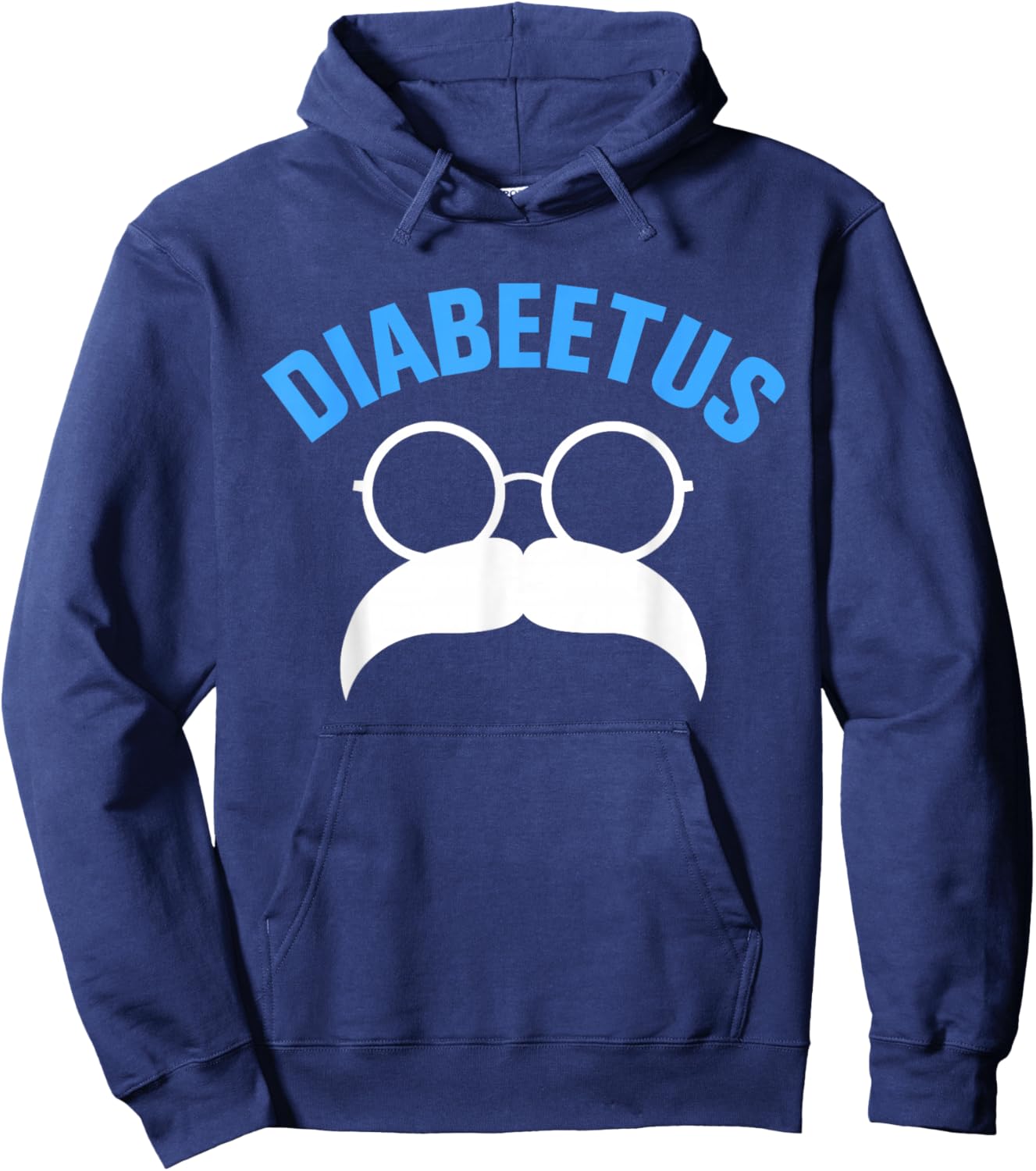 Diabeetus Humorous Diabetes Awareness with a Diabetic Beard Hoodie - Hoodie | Navy