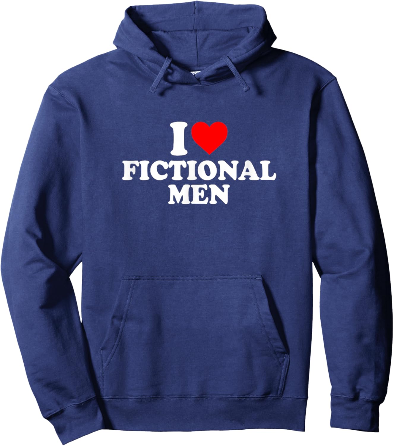 I Love Heart Fictional Men Simple Cute Funny Books Reading Hoodie - Hoodie | Navy