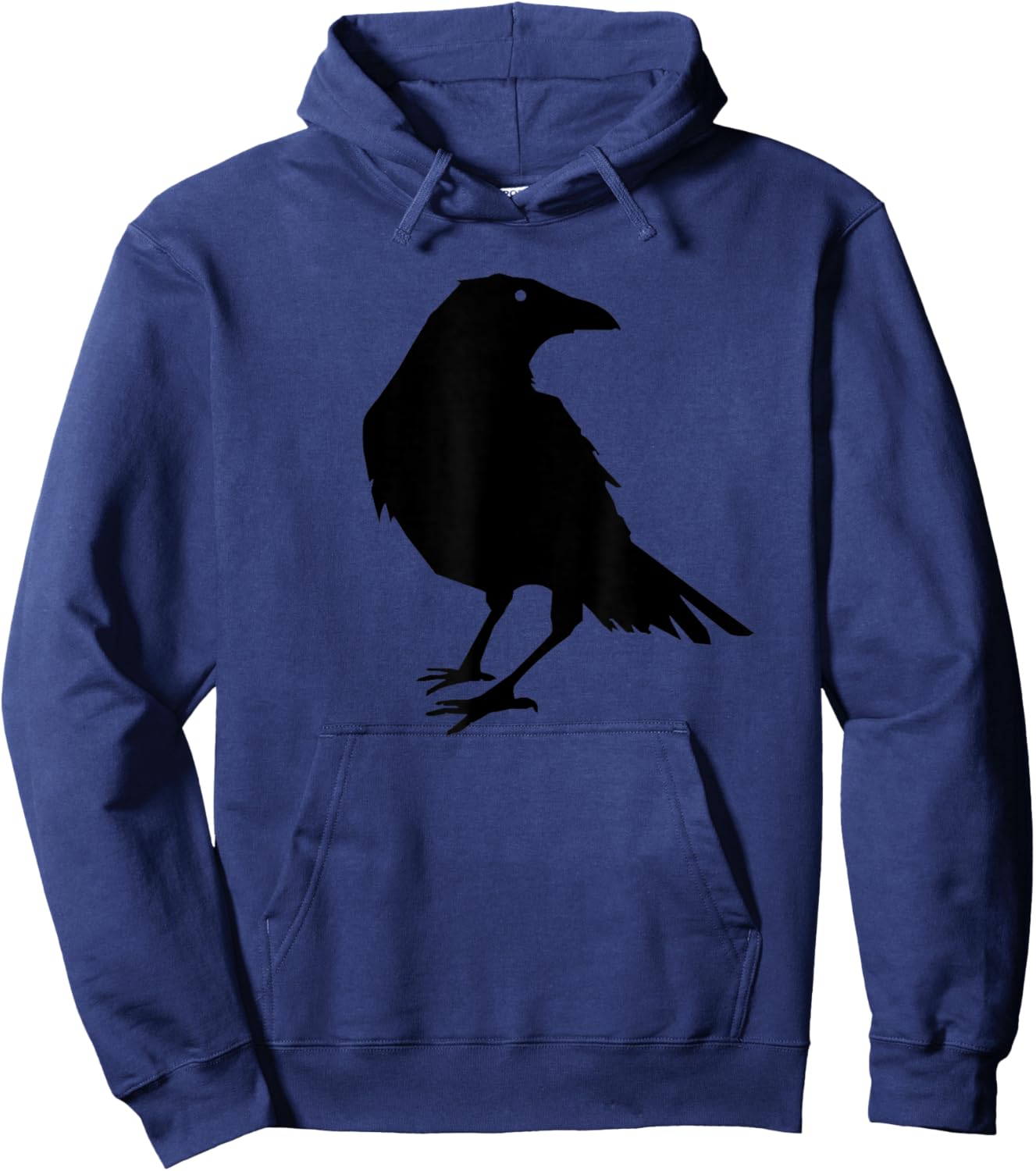 Beautiful Black Crow Raven Bird Silhouette Hoodie - Hoodie | Navy