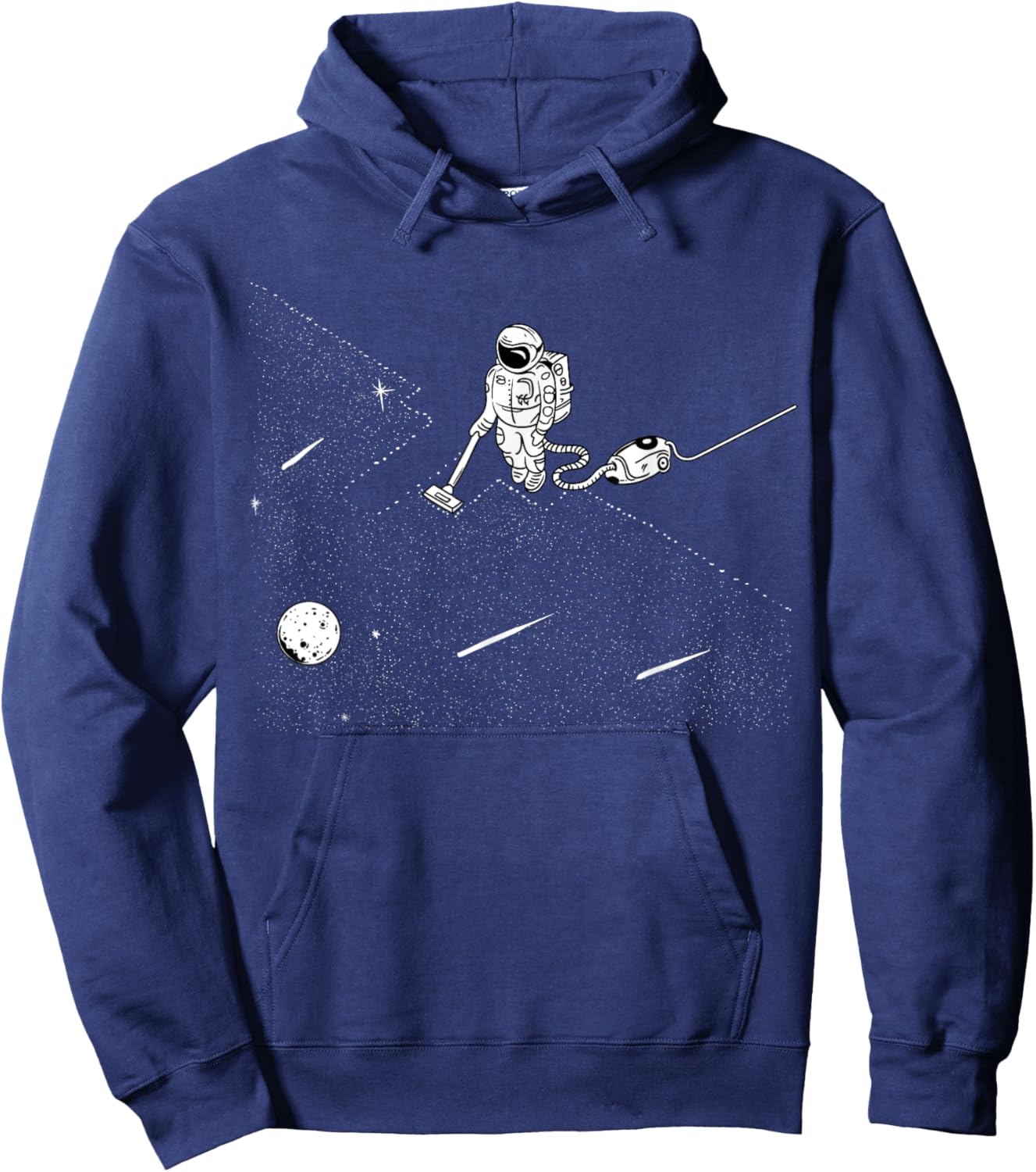 Astronaut Vacuuming the Stars to Clean Up the Space Universe Hoodie - Hoodie | Navy