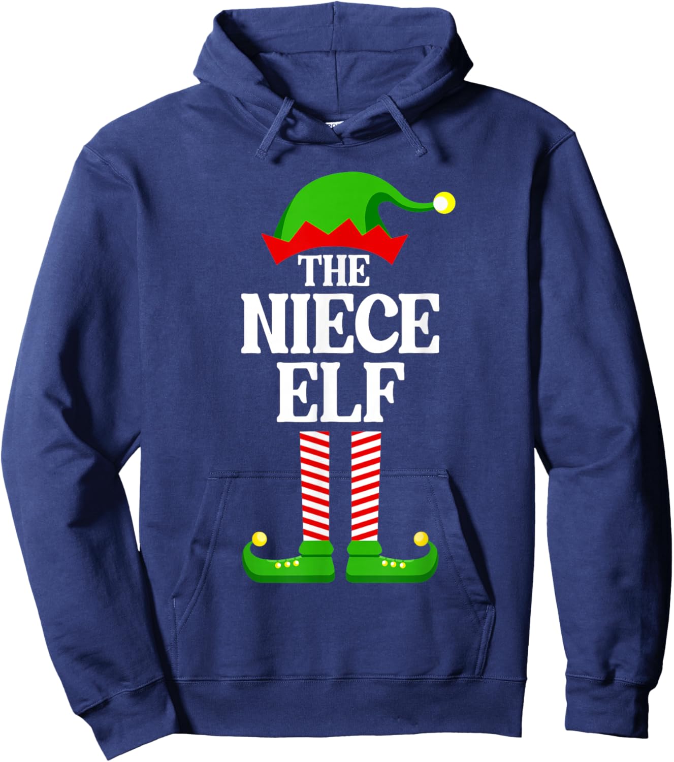 Niece Elf Family Matching Group Funny Christmas Hoodie - Hoodie | Navy