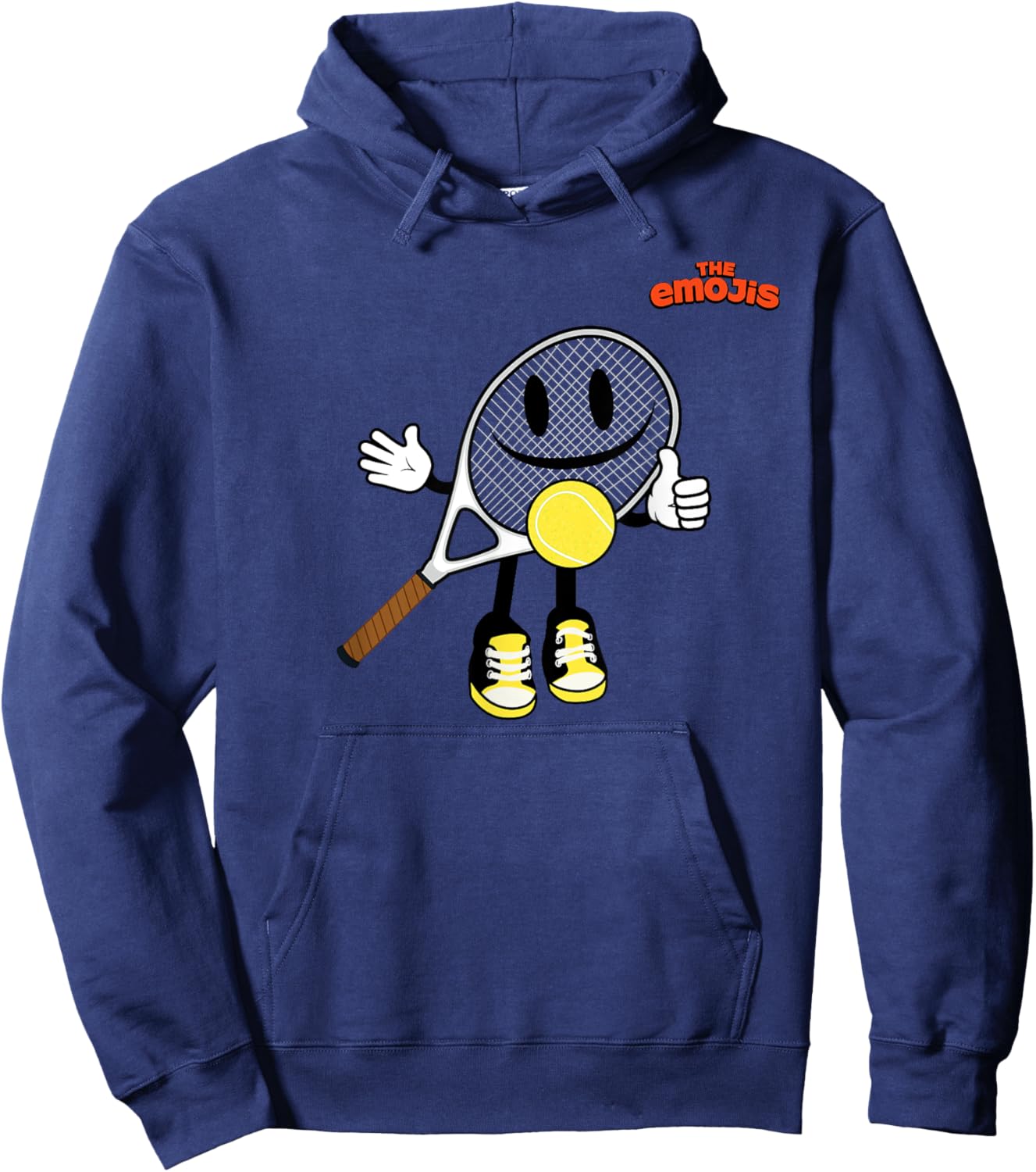 Emoji Tennis Racket Sports Thumb Up Hoodie - Hoodie | Navy