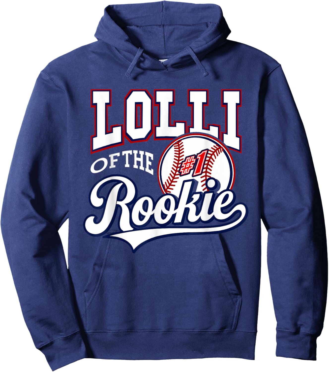 Retro Grandma Lolli Of The Number 1 Rookie Baseball Hoodie - Hoodie | Navy