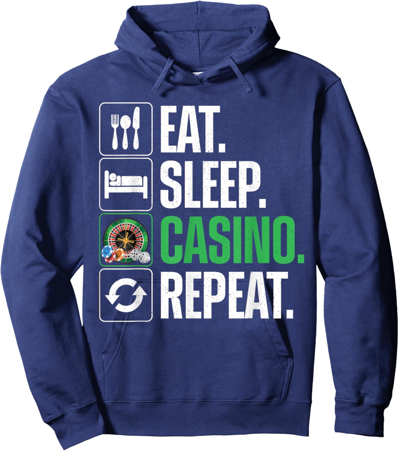 Funny Casino Design Women Gambling Casino Gambler Hoodie - Hoodie | Navy