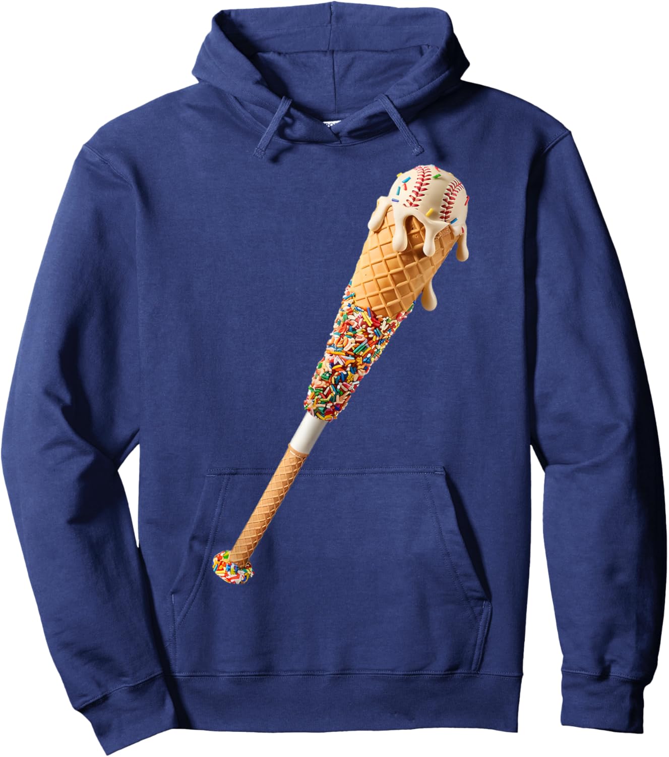 Ice Cream Drip Baseball Drip For Boys Hoodie - Hoodie | Navy