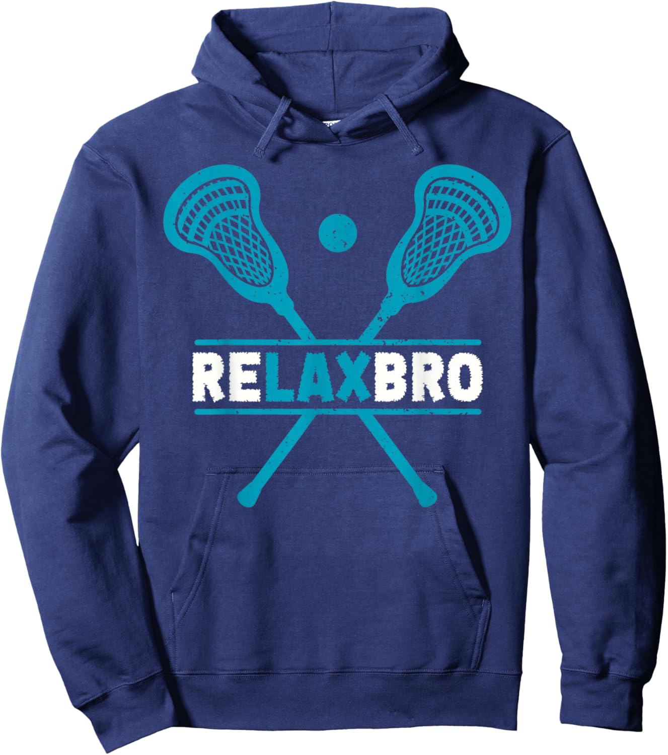 Funny Lacrosse Player Humor Relax Bro Lax Sports Athlete Hoodie - Hoodie | Navy