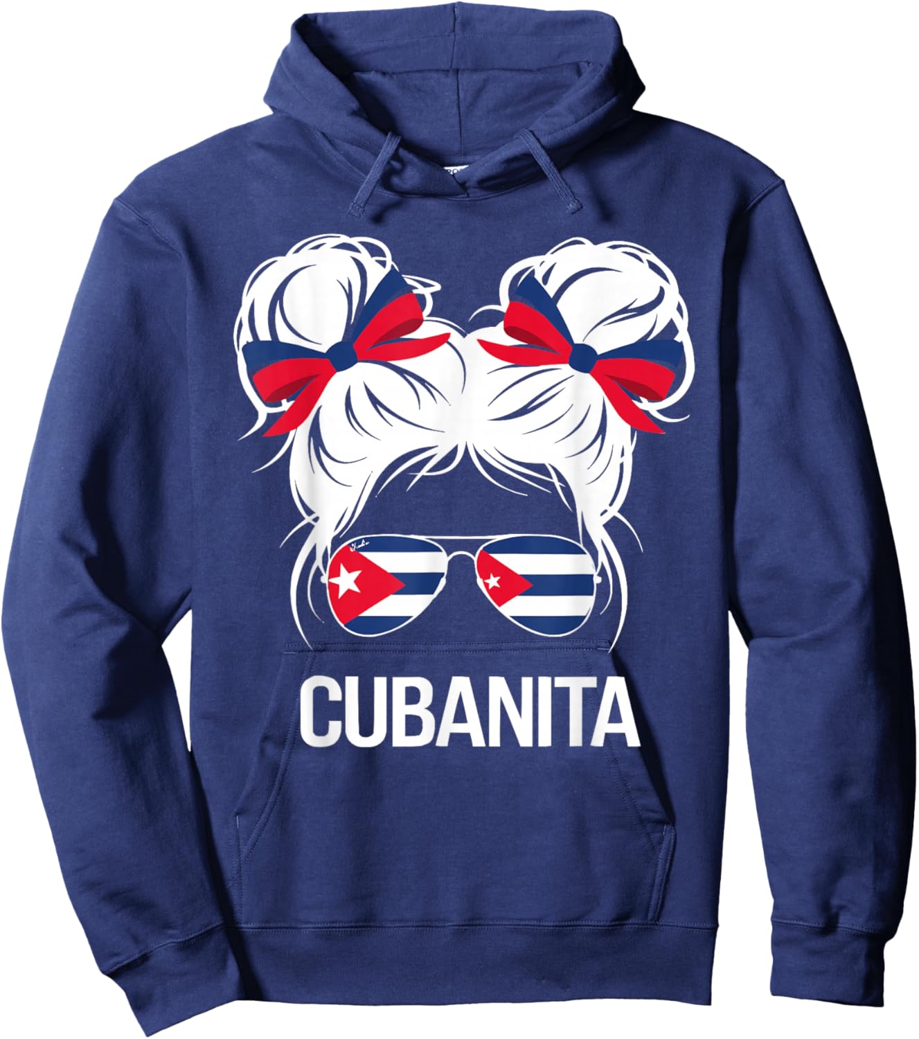 Cubanita I Love Cuba Cuban Pride Cuban Women Cuban Flag Hoodie - Hoodie | Navy