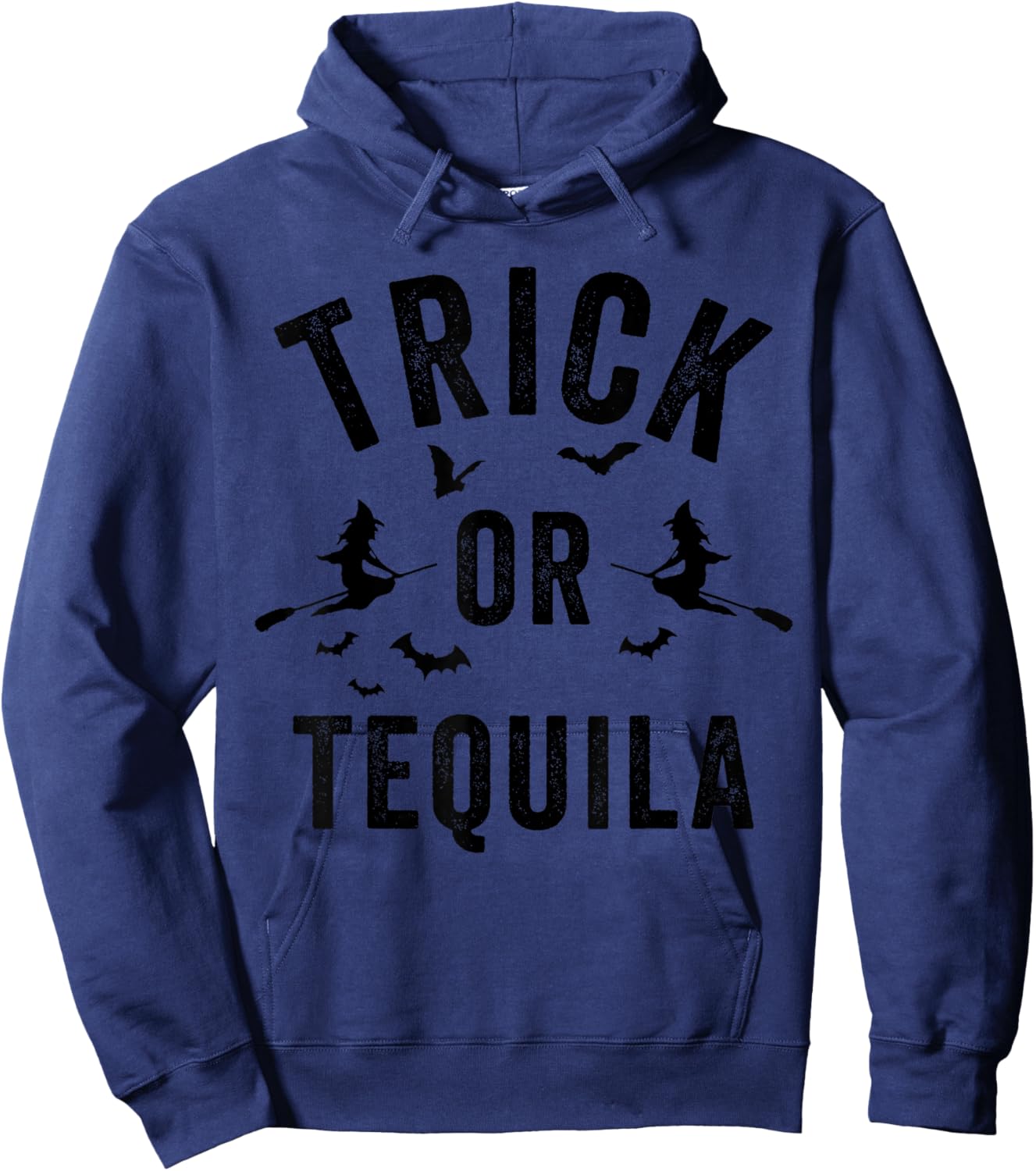 Women Graphic Trick or Tequila Halloween Witch DIY Costume Hoodie - Hoodie | Navy