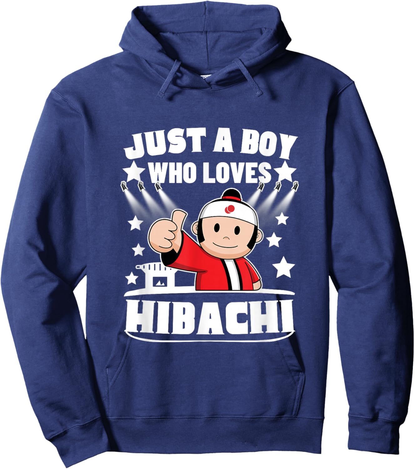 Hibachi Chef Just A Boy Who Loves Hibachi Hoodie - Hoodie | Navy