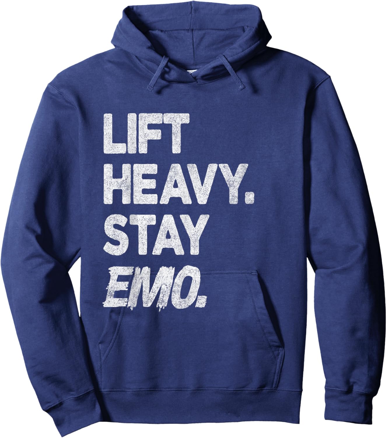 Lift Heavy Stay Emo Gym and Fitness Weightlifting Emo Lover Hoodie - Hoodie | Navy