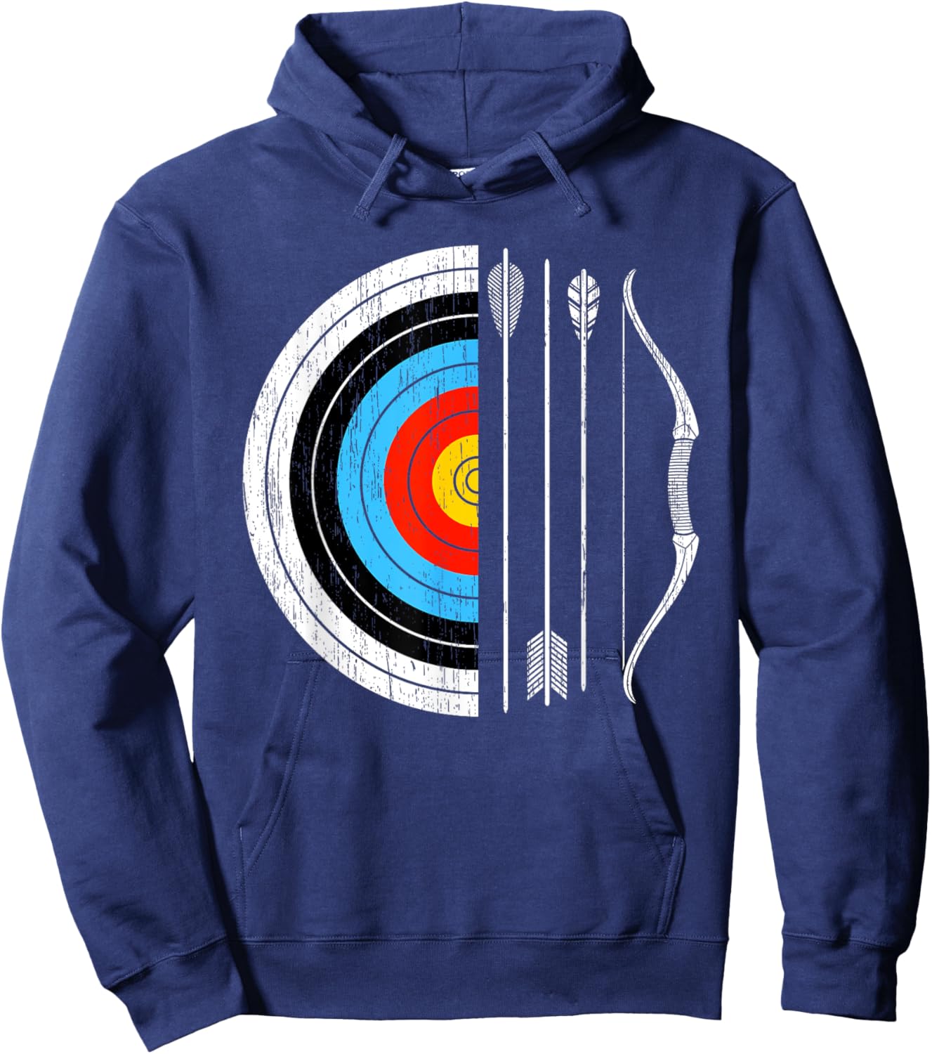 Vintage Archery With Bow Funny Classic Archers Bowman Outfit Hoodie - Hoodie | Navy