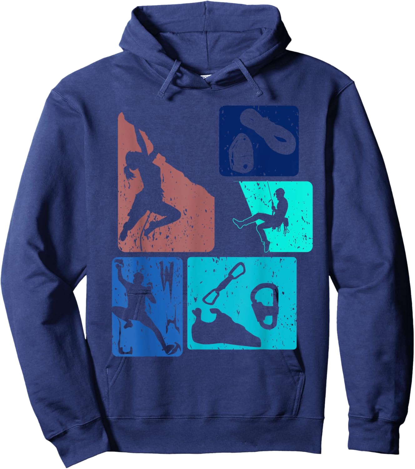 Funny Rock Climbing Bouldering Enthusiasts Men Women Kids Hoodie - Hoodie | Navy