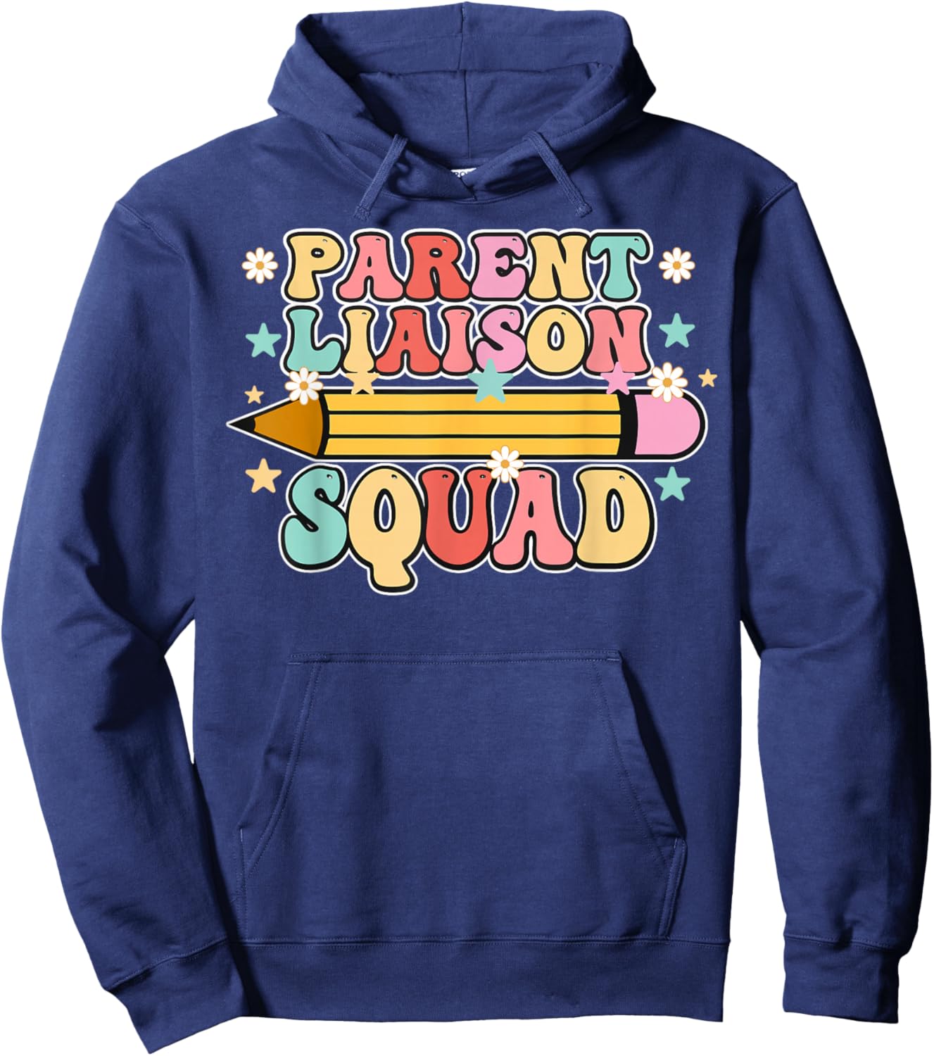 School Parent Liaison Squad Retro Back to School Hoodie - Hoodie | Navy