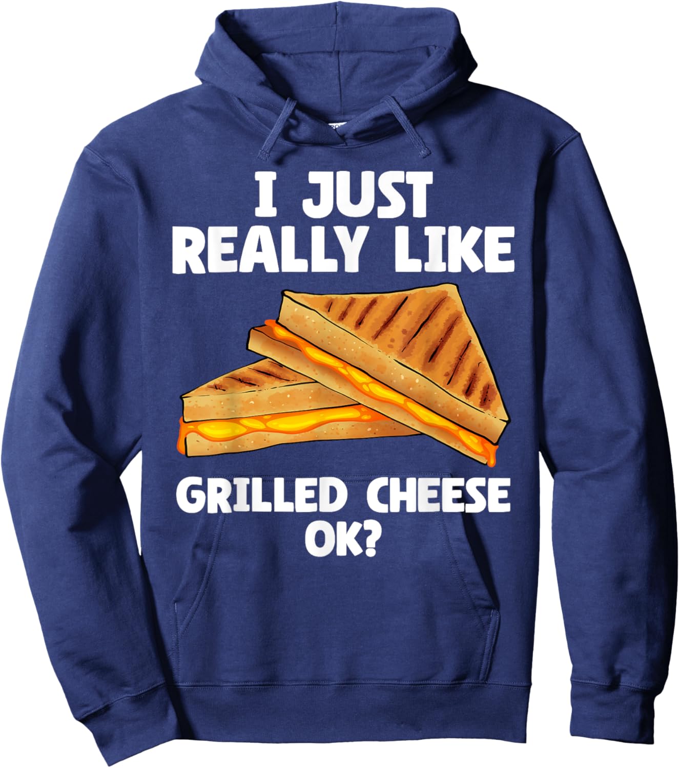 Grilled Cheese Design Women Grilled Cheese Sandwich Hoodie - Hoodie | Navy