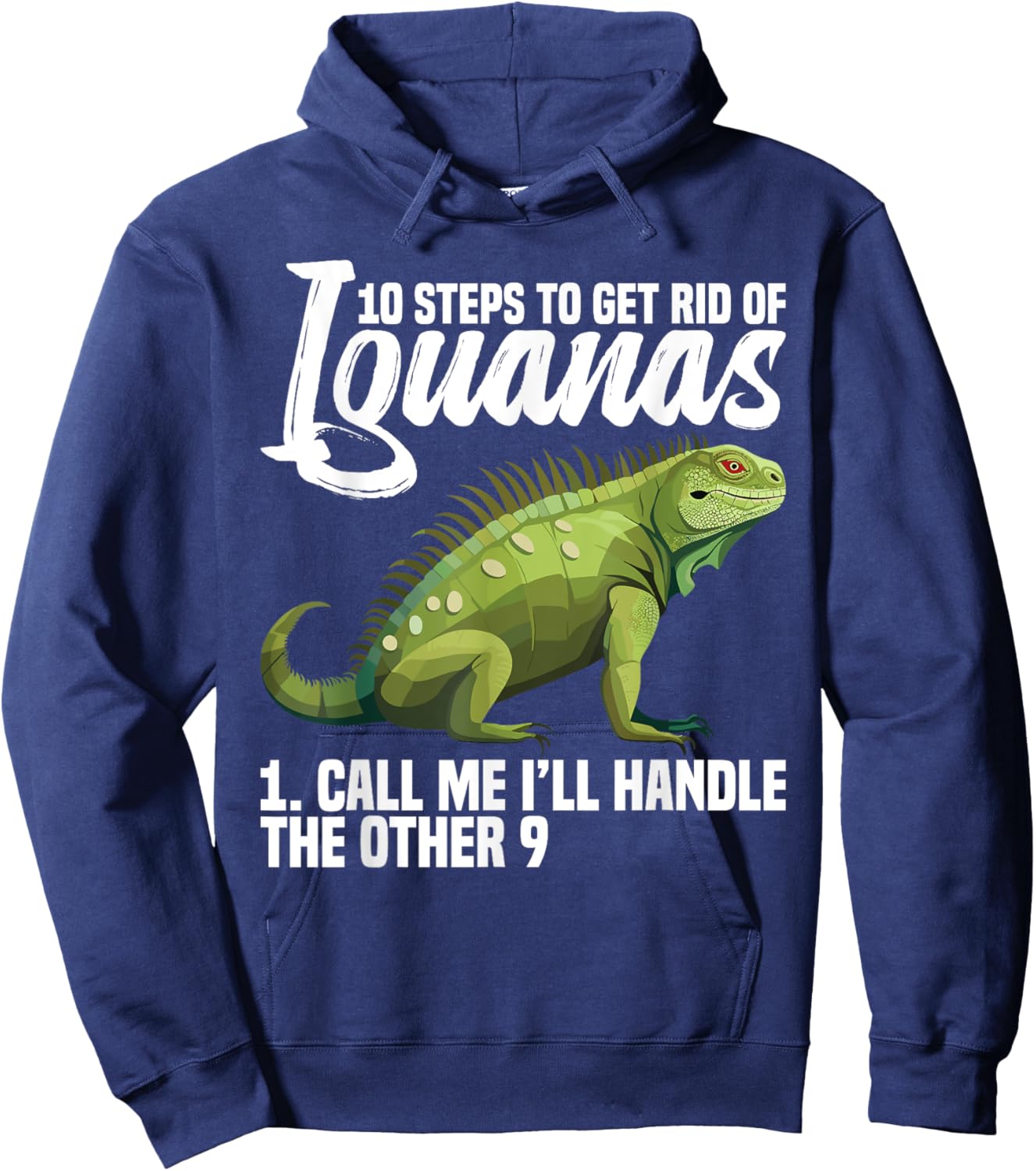 Lizard Hunting Equipment Tools Iguana Removal Tech Hoodie - Hoodie | Navy
