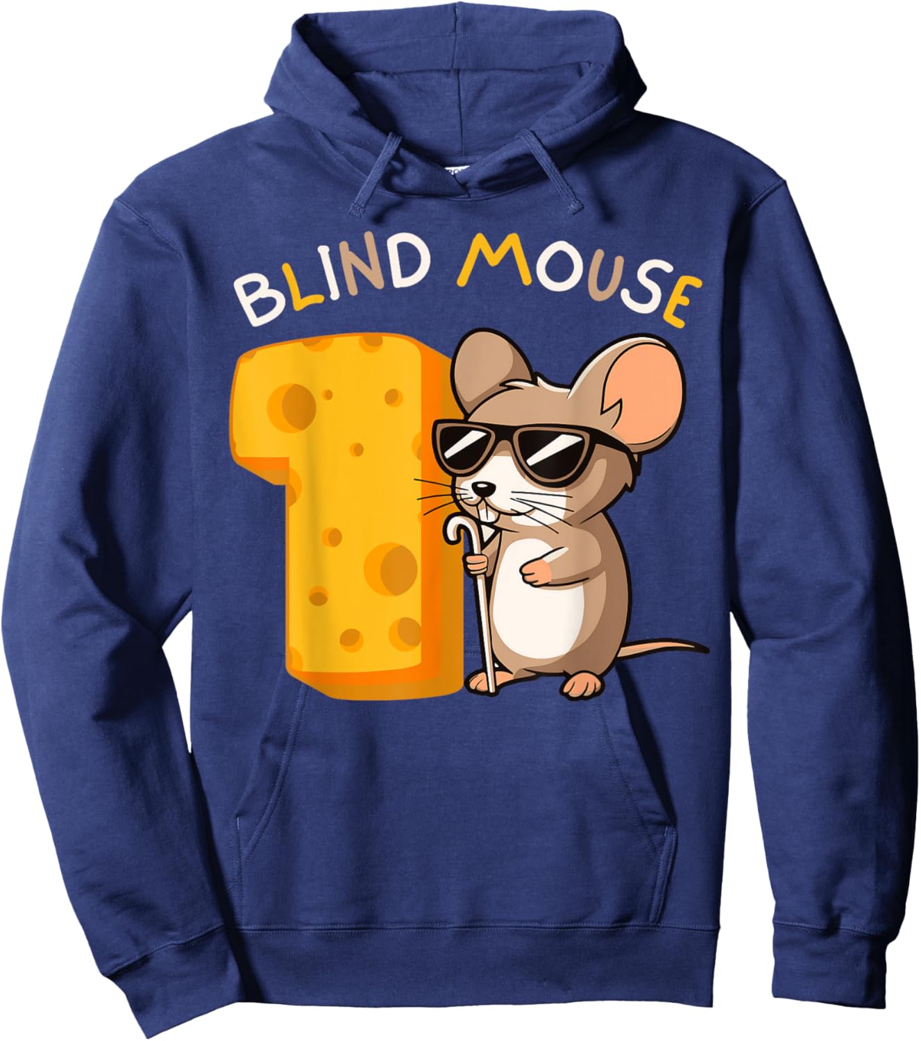 Matching Family & Friends Blind Mouse 1 Last Minute Costume Hoodie - Hoodie | Navy