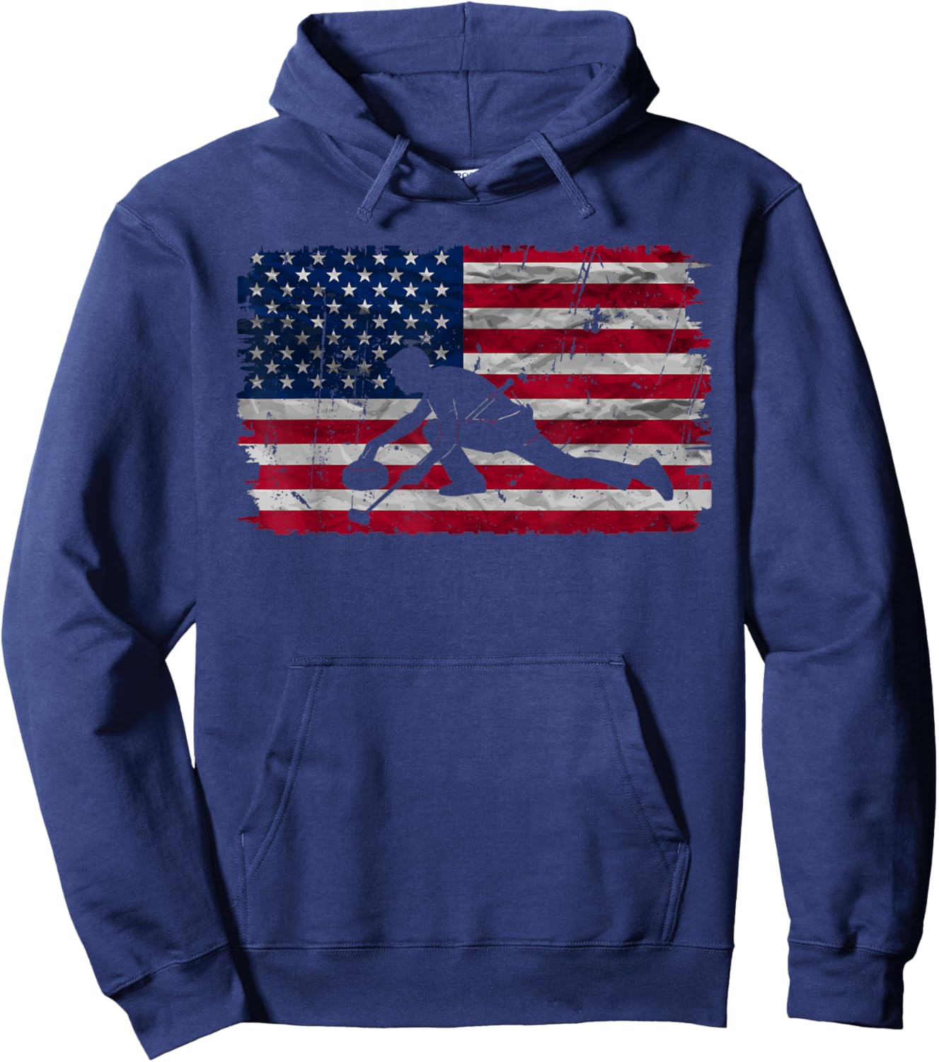 Best Curling Art Women Stone Sport Curling Player Hoodie - Hoodie | Navy