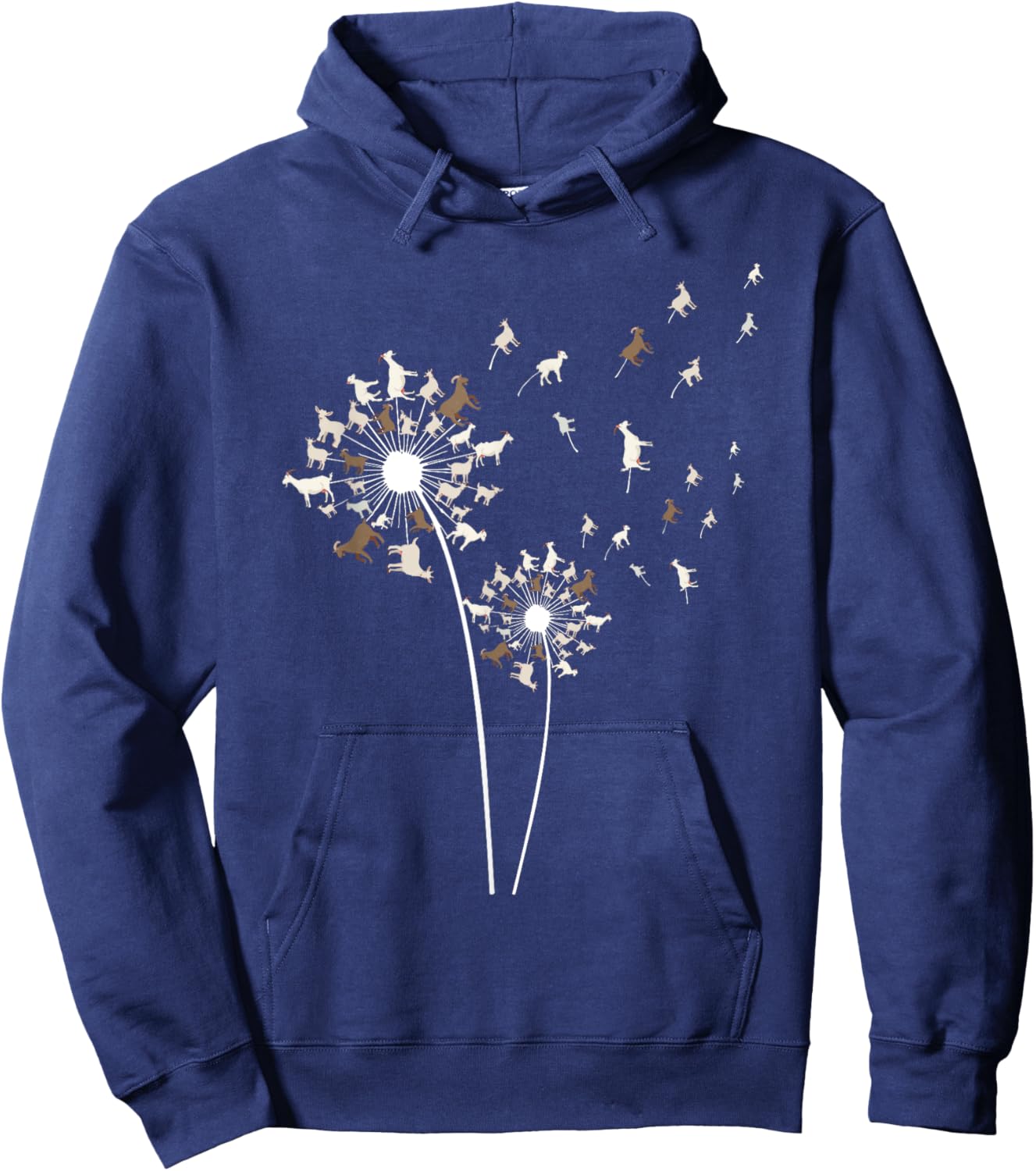 Cute Goat Design Women Farmer Domestic Goat Lovers Hoodie - Hoodie | Navy