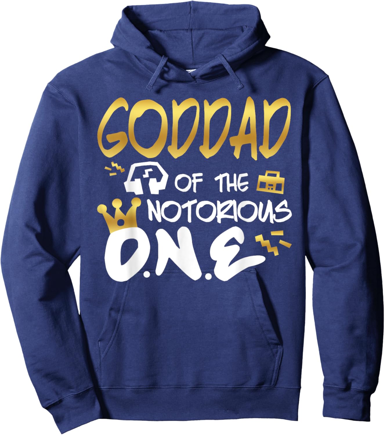 Goddad Of The Notorious One Old School 1st Hip Hop Birthday Hoodie - Hoodie | Navy