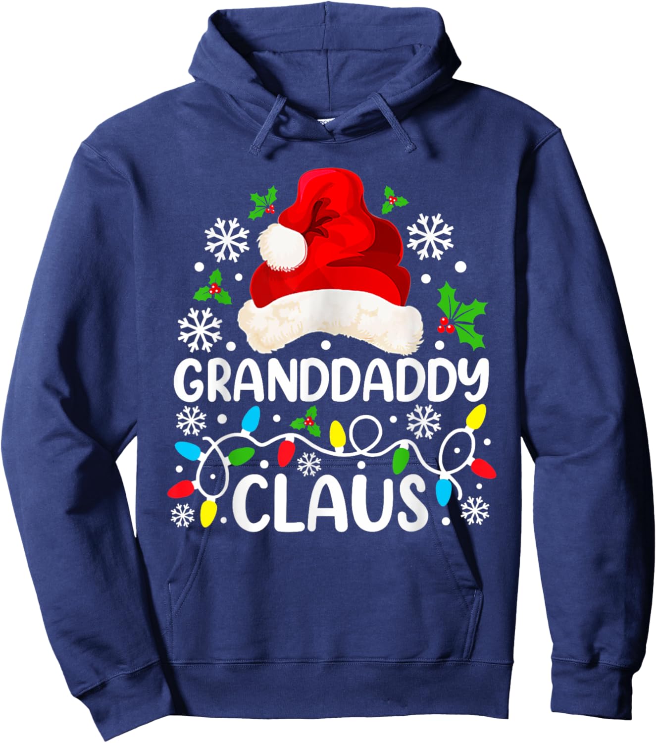 Granddaddy Claus Funny Christmas Family Matching Hoodie - Hoodie | Navy