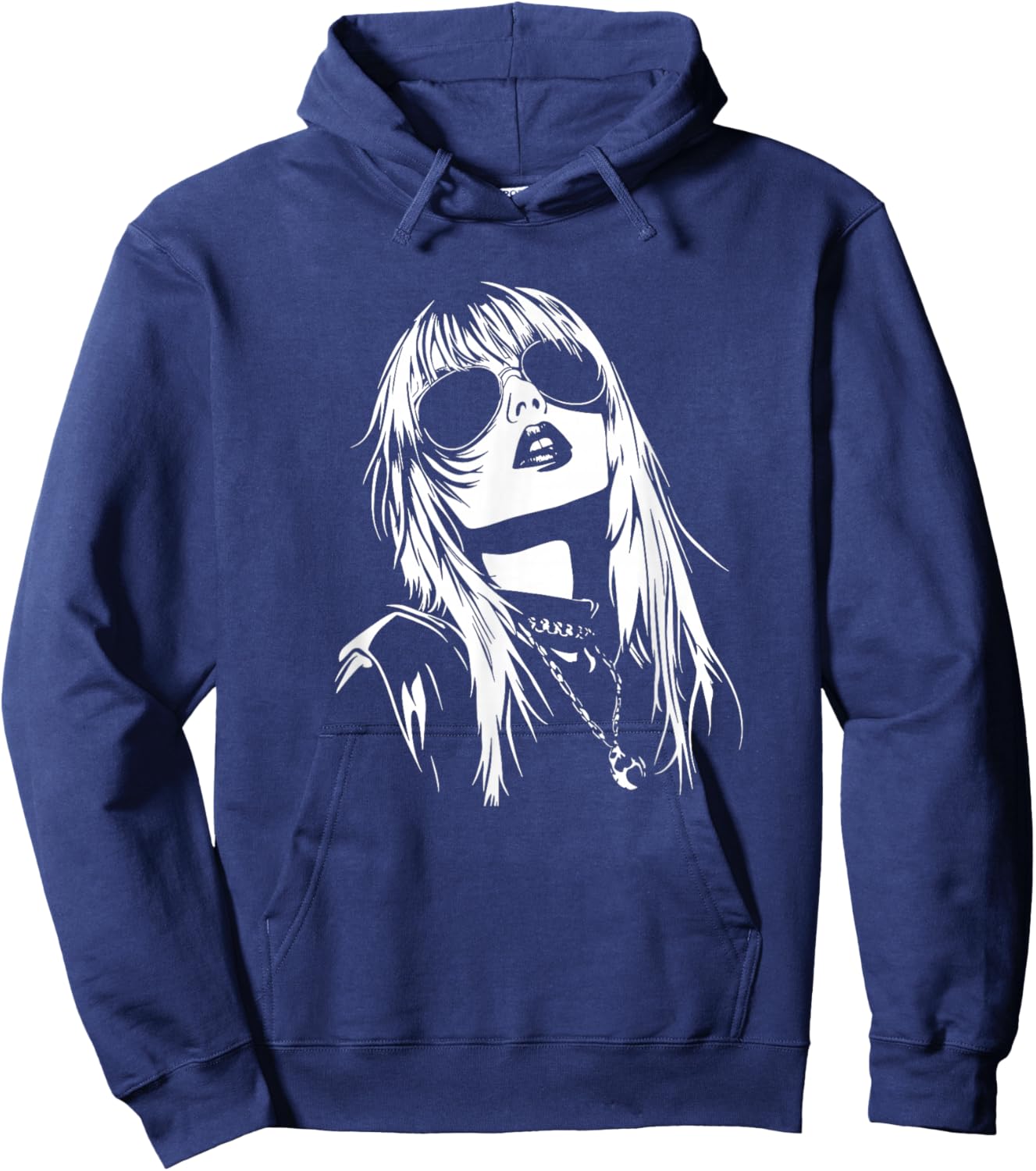 Anime Girl Aesthetic Soft Waifu Japanese Otaku Hoodie - Hoodie | Navy