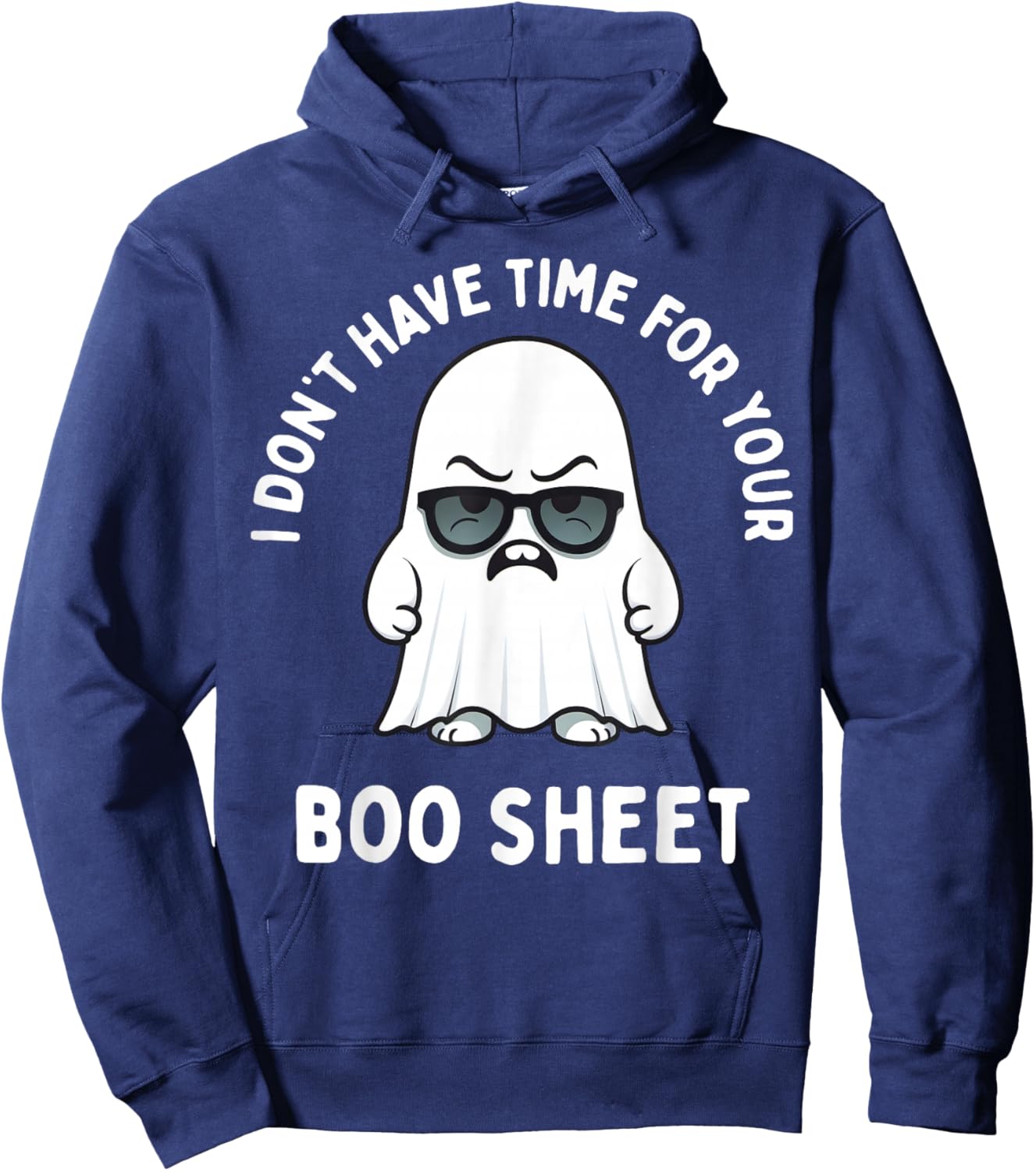 Boo Sheet Ghost Funny Halloween Costume Men Women Hoodie - Hoodie | Navy