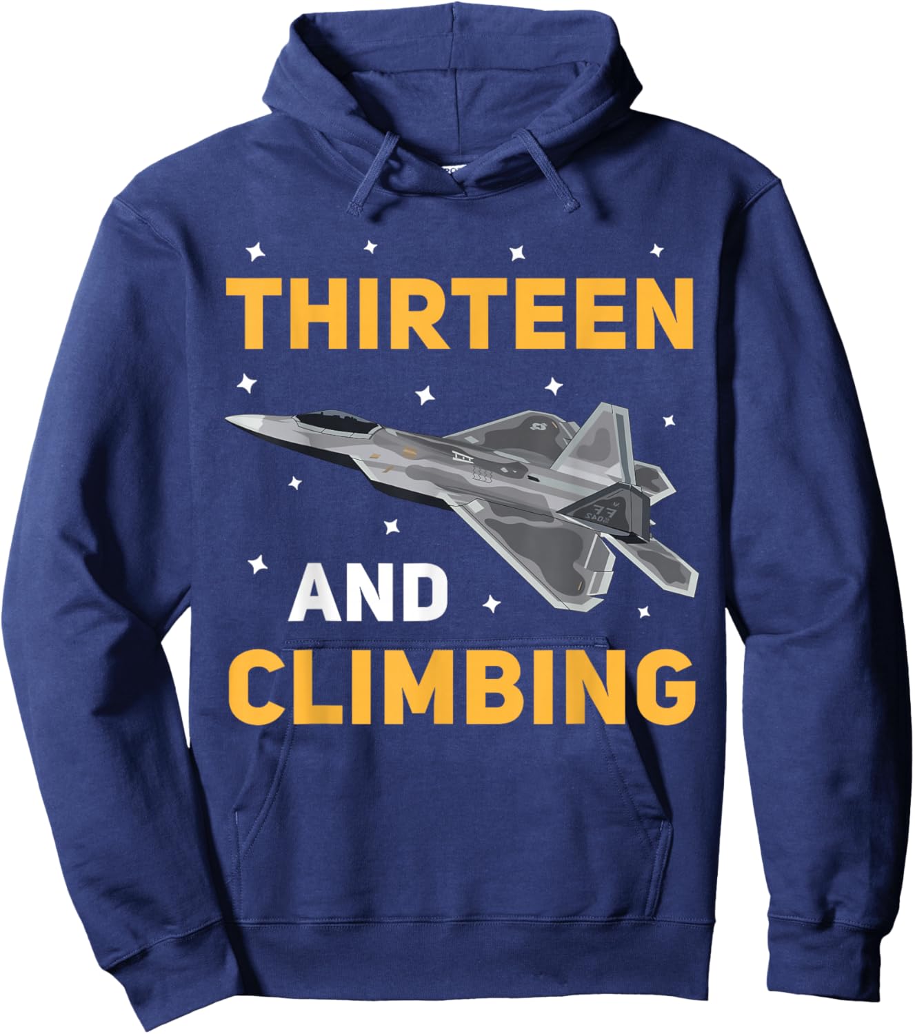 Jet Fighter Plane 13 Year Old Birthday Party For Boys Hoodie - Hoodie | Navy