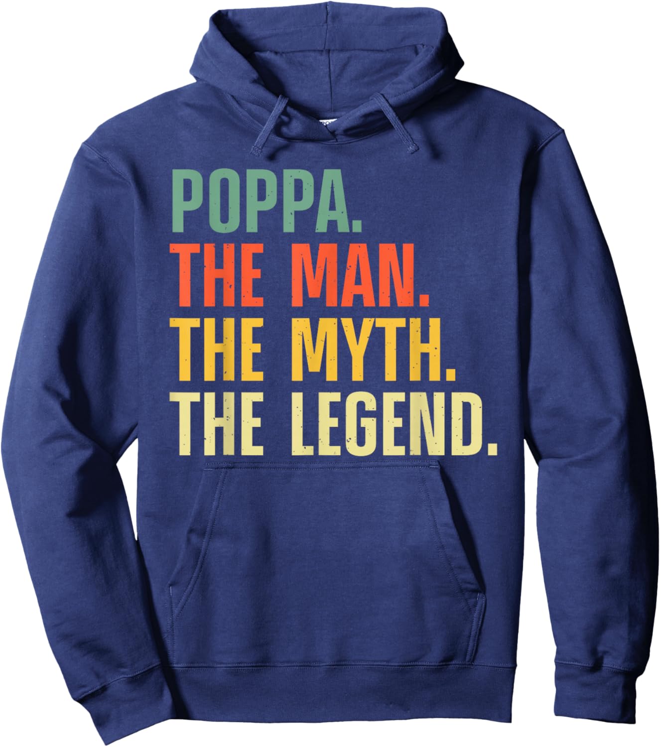 Poppa Design For Grandpa Grandfather From Grandkids Poppa Hoodie - Hoodie | Navy