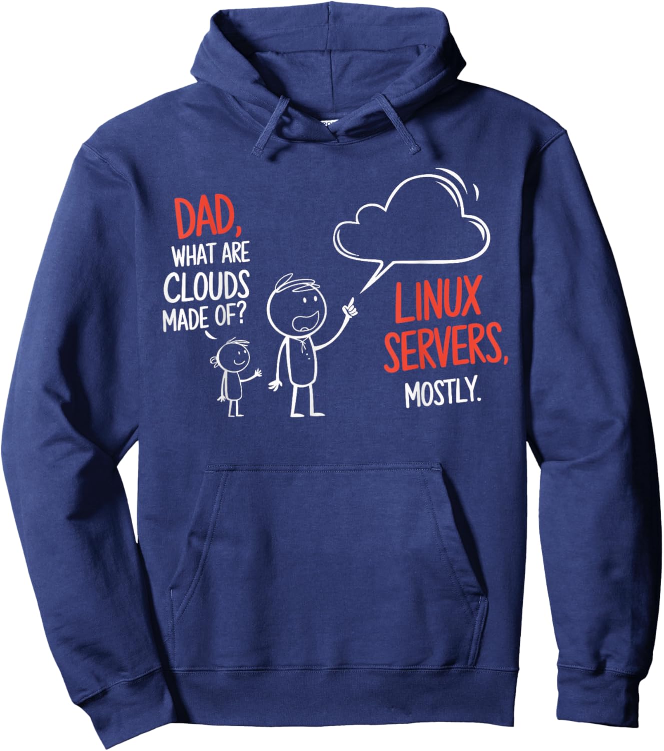 Software Developer Programmer Dad What are Clouds Made Of Hoodie - Hoodie | Navy