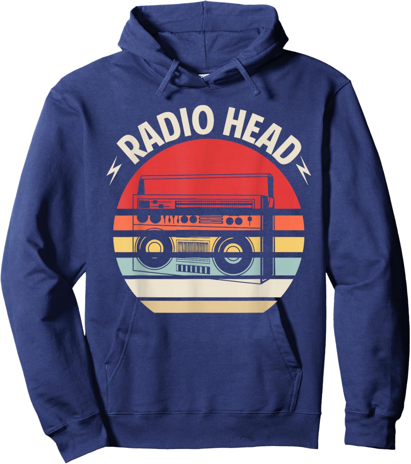 Retro Vintage Radio Head Hoodie - Hoodie | Navy