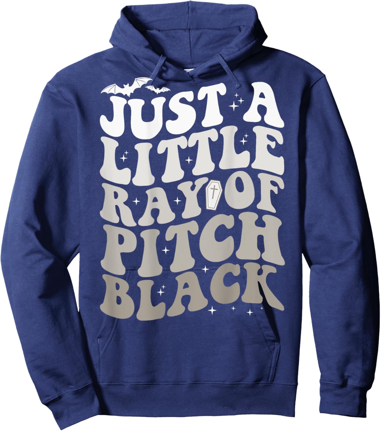 Just A Little Ray Of Pitch Black Witch Halloween ON BACK Hoodie - Hoodie | Navy