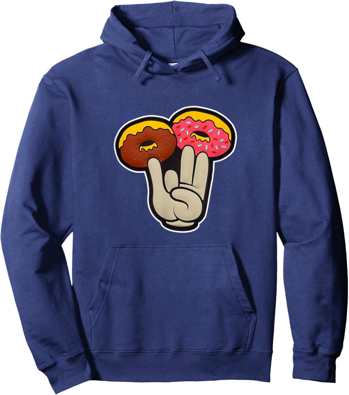 Donuts - Three Finger Donuts Hoodie - Hoodie | Navy